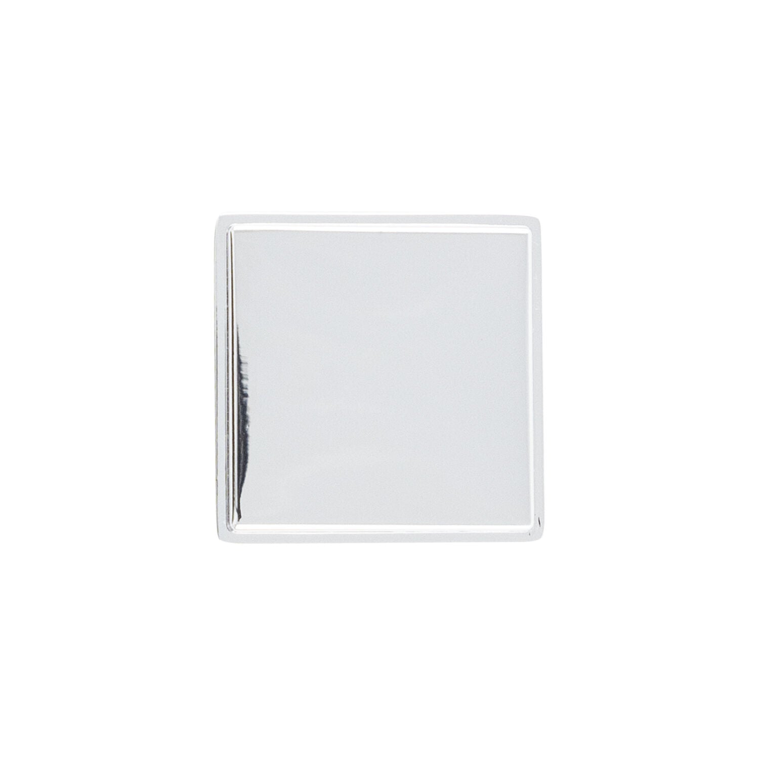 Belwith Keeler 1-1/8 Inch Square Brownstone Square Knob - Chrome