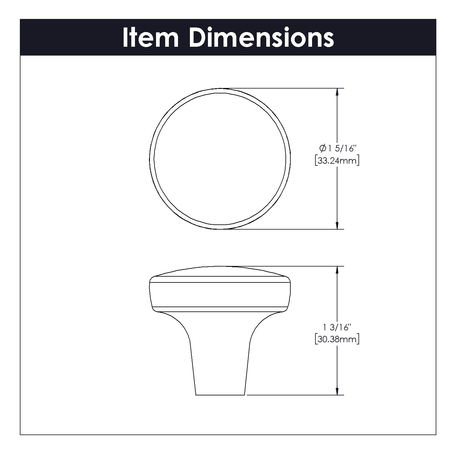 Belwith Keeler 1-5/16 Inch Diameter Emerge Round Knob - Satin Nickel