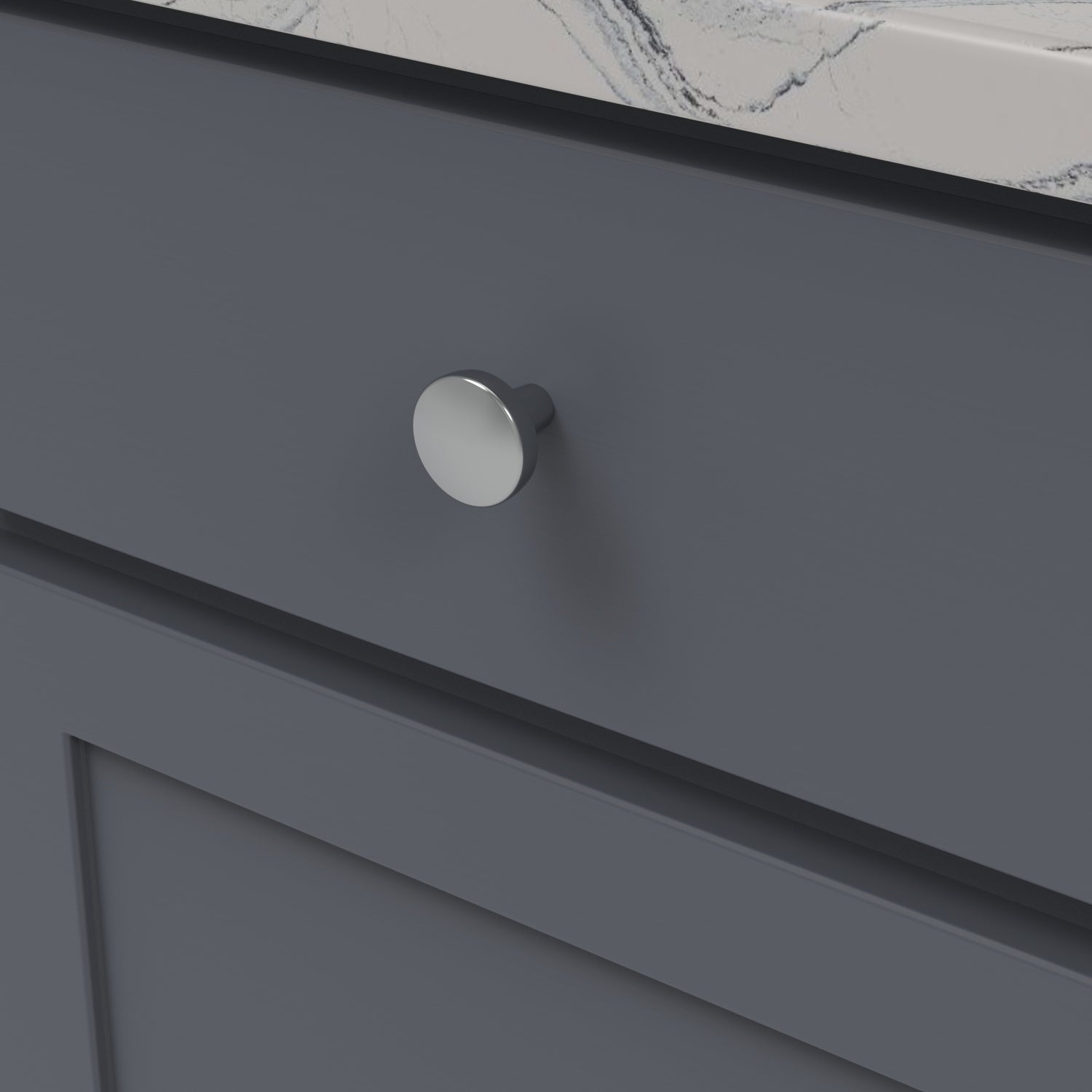 Belwith Keeler 1-5/16 Inch Diameter Emerge Round Knob - Chrome