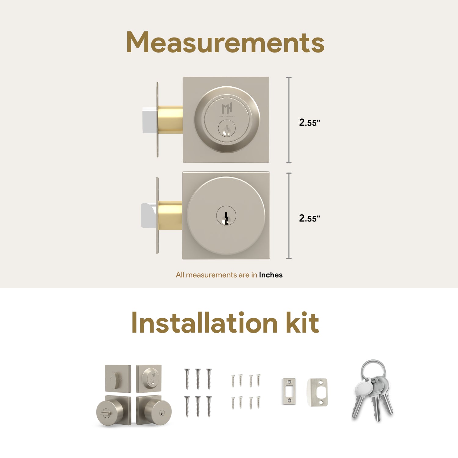 Mega Handles Sauna Entry Combo – Premium Stainless Steel Sauna Door Handle Set