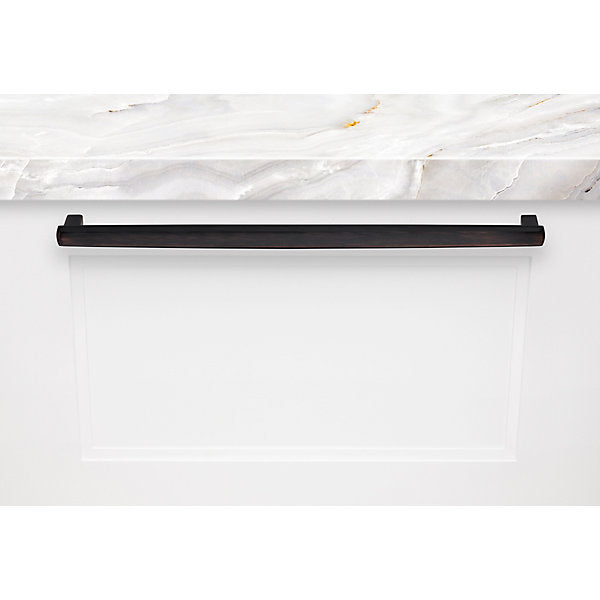 Baldwin Severin Fayerman A 18 inch brass appliance pull for luxury kitchen cabinetry by Hentell Design