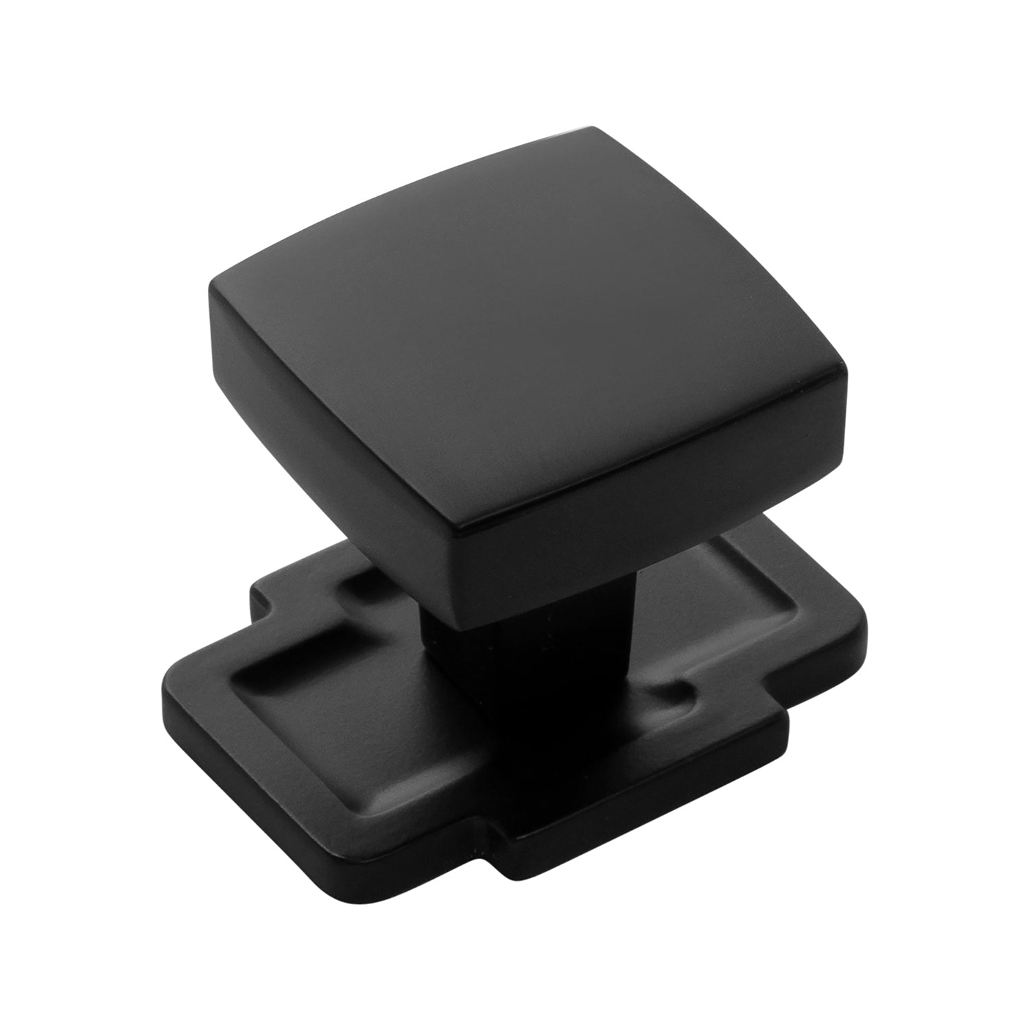 Belwith Keeler 1-1/4 Inch Square Coventry Square Knob - Matte Black
