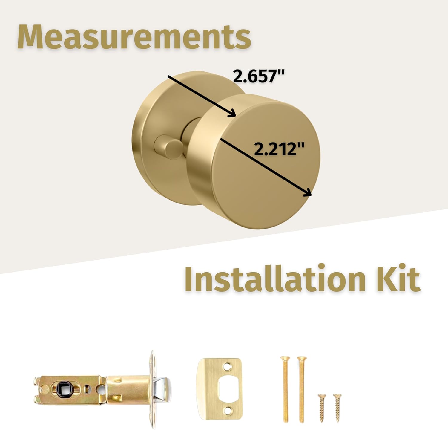Mega Handles Buena stainless steel modern door knob by Hentell Design – premium minimalist home and office hardware
