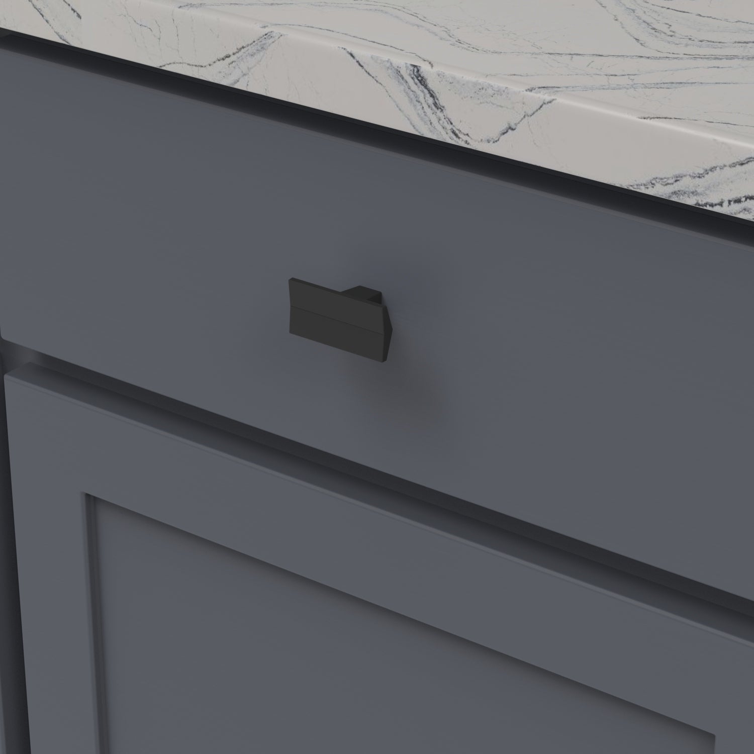 Belwith Keeler 2 Inch x 1 Inch Avenue Rectangular Knob - Matte Black