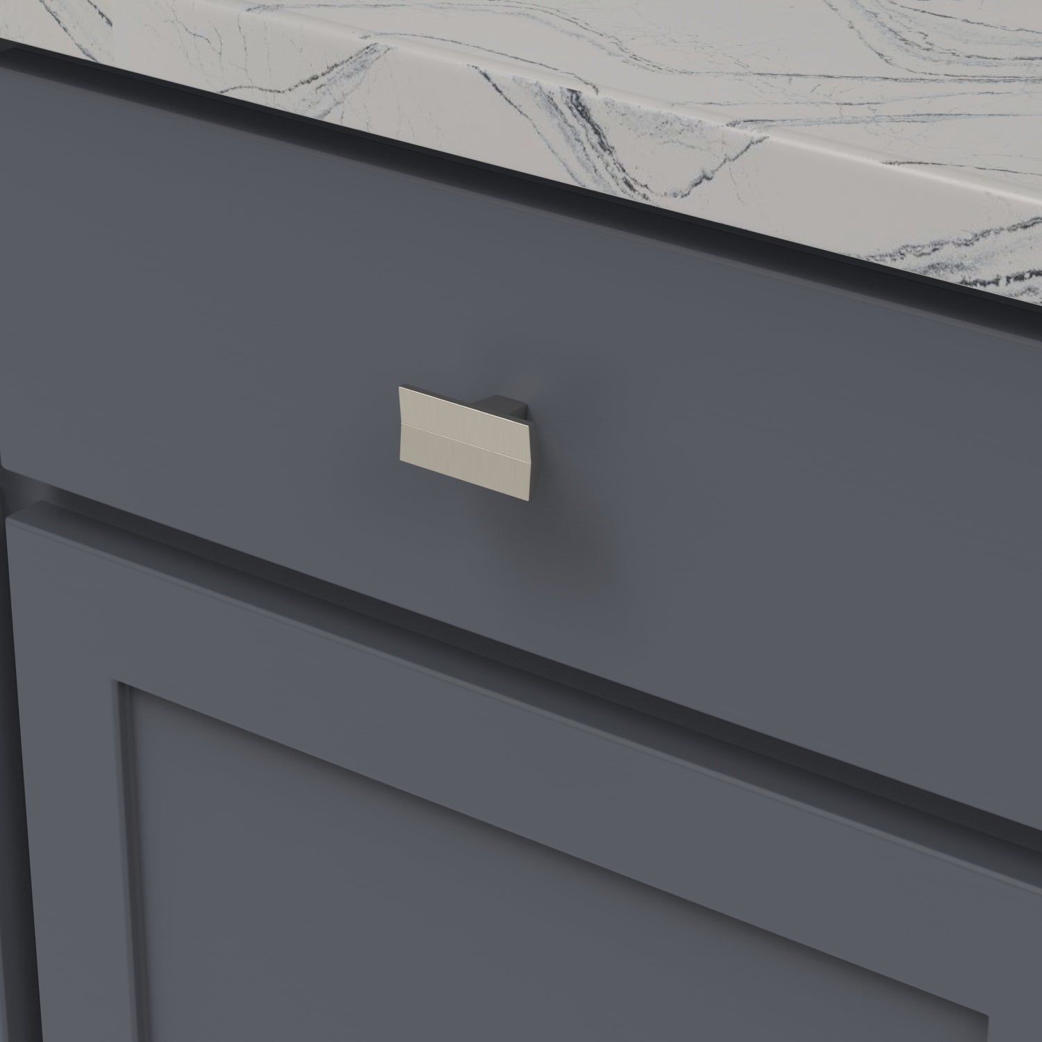 Belwith Keeler 2 Inch x 1 Inch Avenue Rectangular Knob - Satin Nickel
