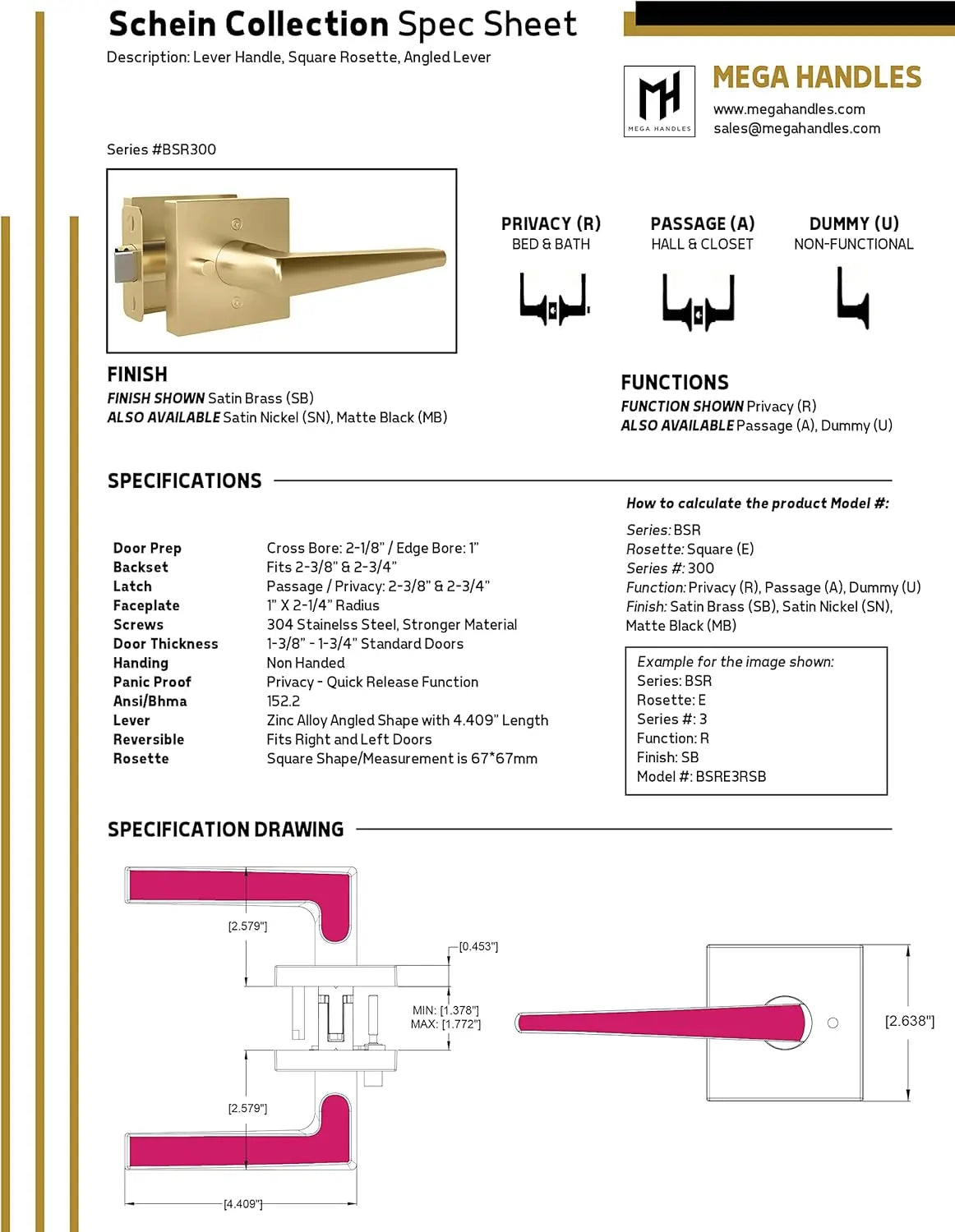 Mega Handles Schein Door Lever Mega Handles Hentell Mega Handles