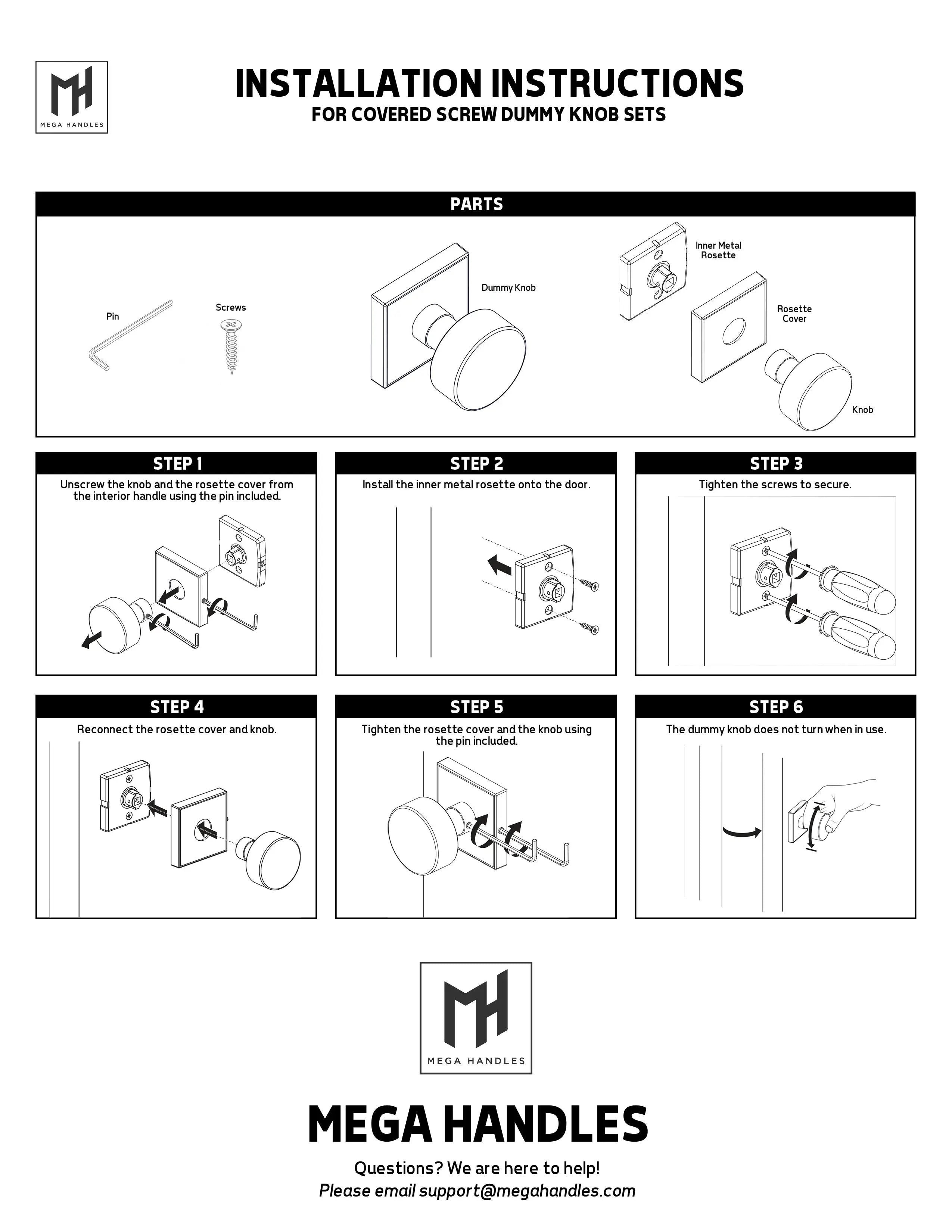 Mega Handles Buena stainless steel modern door knob by Hentell Design – premium minimalist home and office hardware