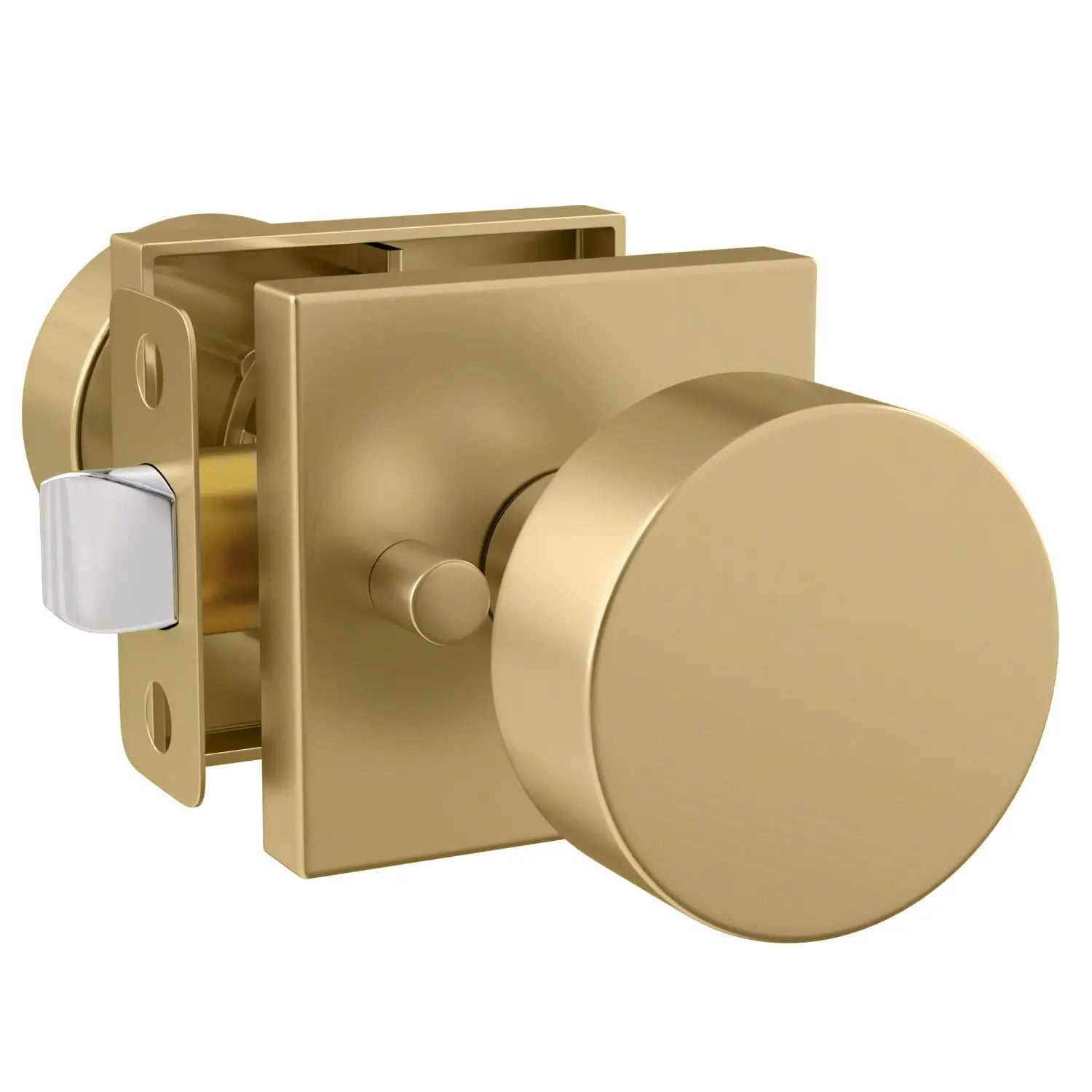 MegaHandles Sauna Collection Door Knob – modern satin-finish interior door handle by Hentell Design