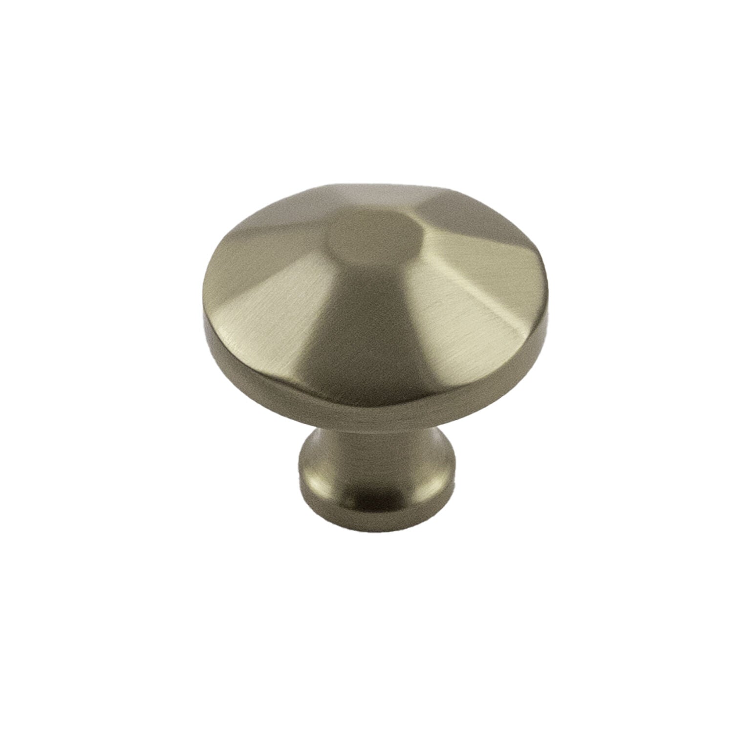 Belwith Keeler 1-3/8 Inch Diameter Facette Round Knob - Champagne Bronze