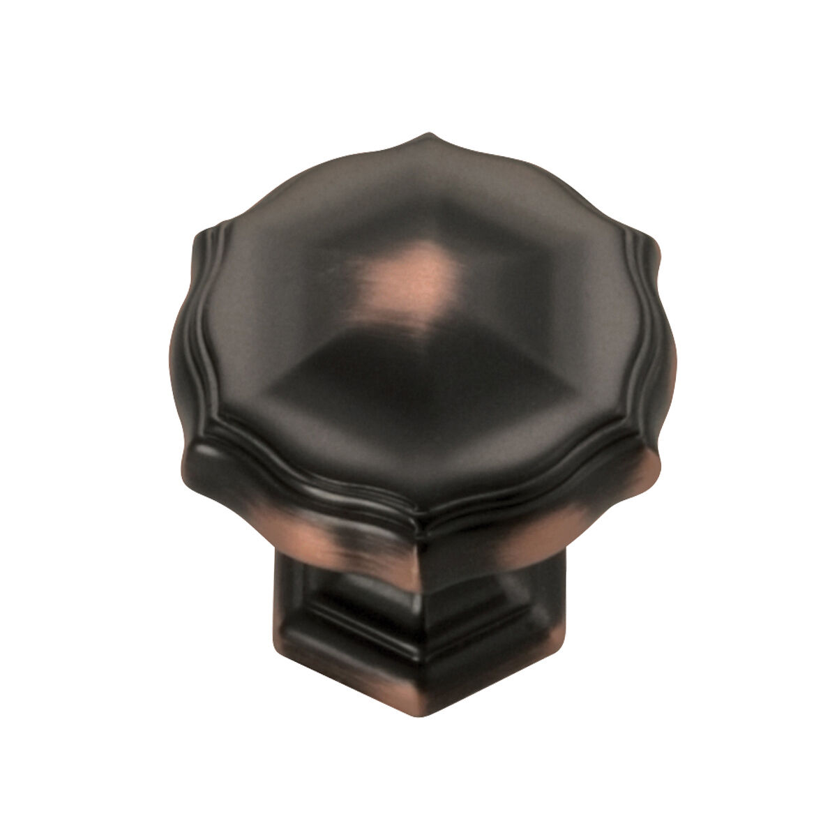 Belwith Keeler 1-5/16 Inch Diameter Verona Round Knob - Oil-Rubbed Bronze Highlighted