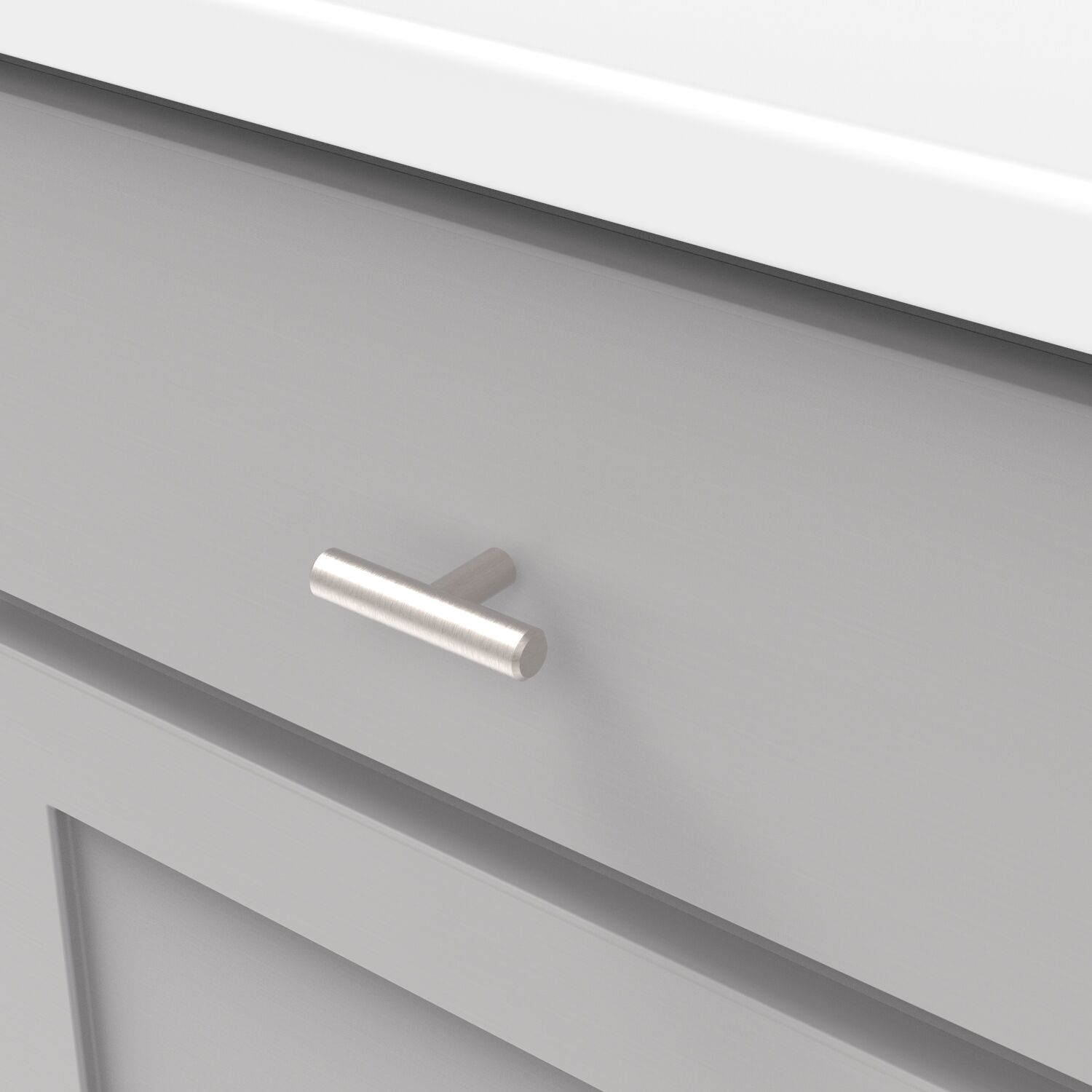 Belwith Keeler 2 Inch x 1/2 Inch Contemporary Bar Pulls T-Knob - Stainless Steel