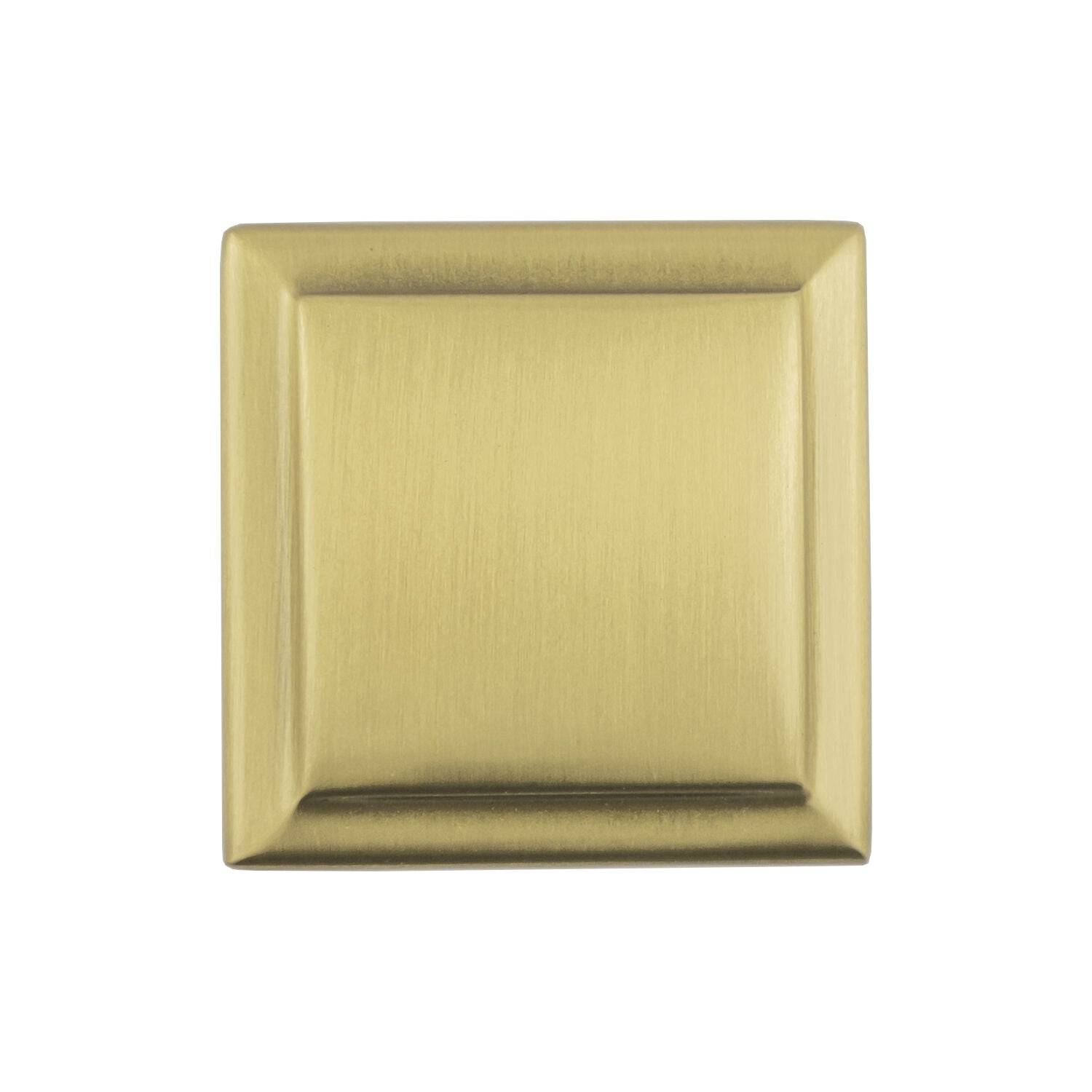 Belwith Keeler 1-1/4 Inch Square Studio II Square Knob - Brushed Golden Brass