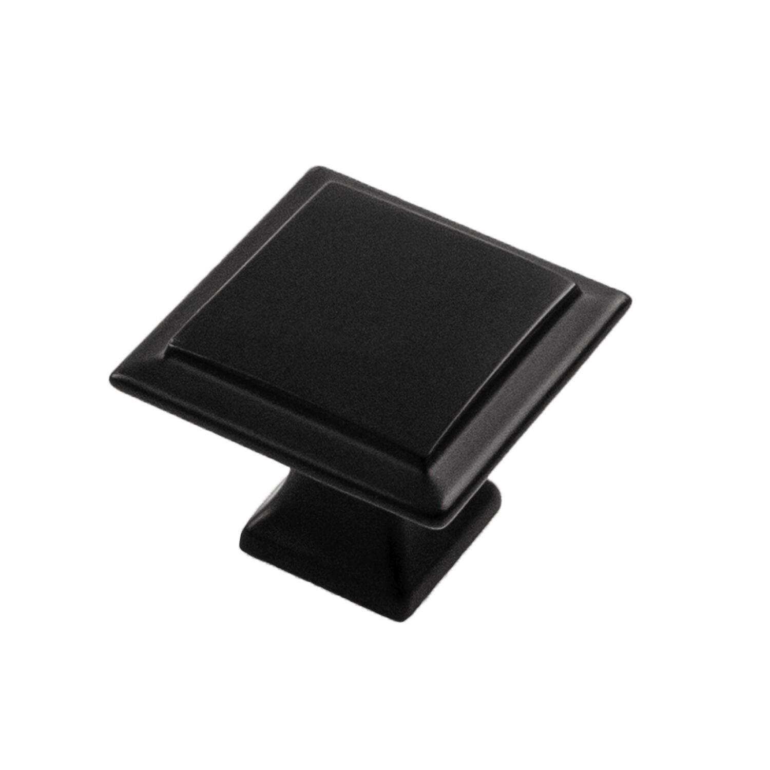 Belwith Keeler 1-1/4 Inch Square Studio II Square Knob - Matte Black