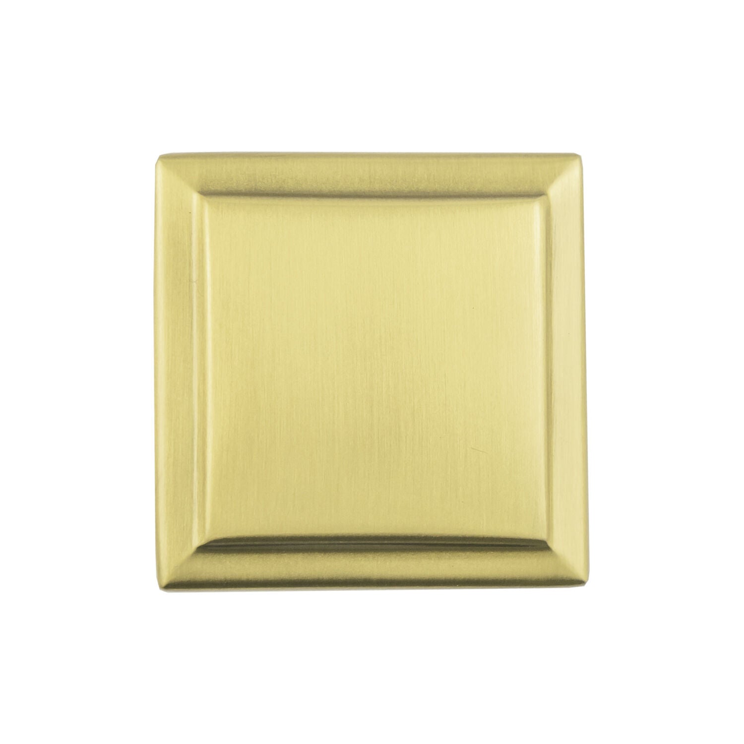 Belwith Keeler 1-1/2 Inch Square Studio II Square Knob - Brushed Golden Brass