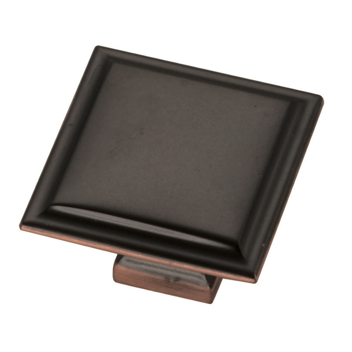 Belwith Keeler 1-1/2 Inch Square Studio II Square Knob - Oil-Rubbed Bronze Highlighted