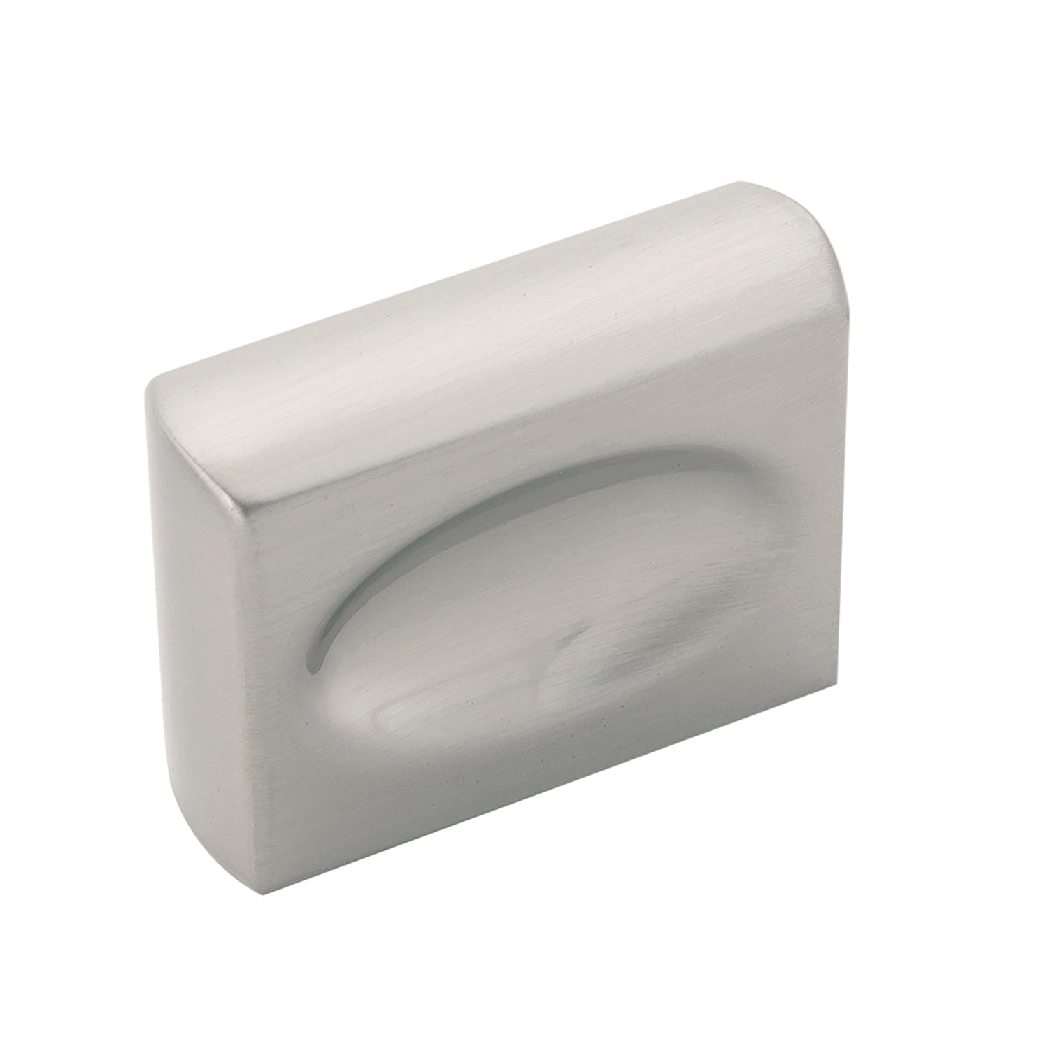 Belwith Keeler 1-3/8 Inch x 7/16 Inch Ingot Pinch Knob - Satin Nickel