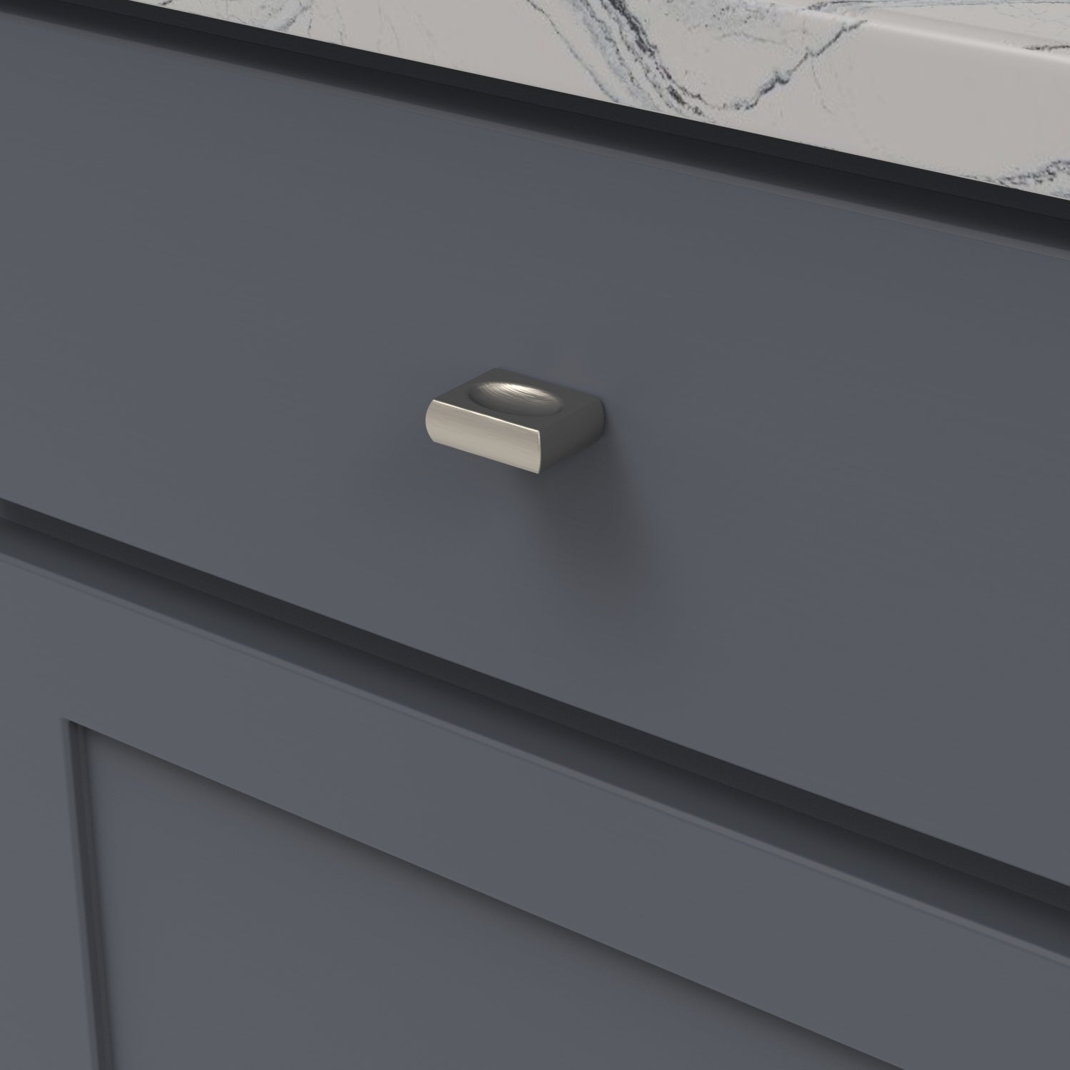 Belwith Keeler 1-3/8 Inch x 7/16 Inch Ingot Pinch Knob - Satin Nickel