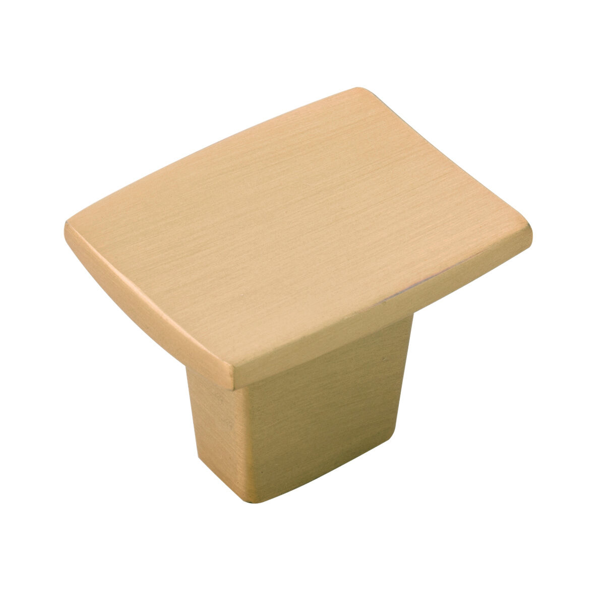 Belwith Keeler 1-1/4 Inch x 1 Inch Channel Rectangular Knob - Brushed Golden Brass
