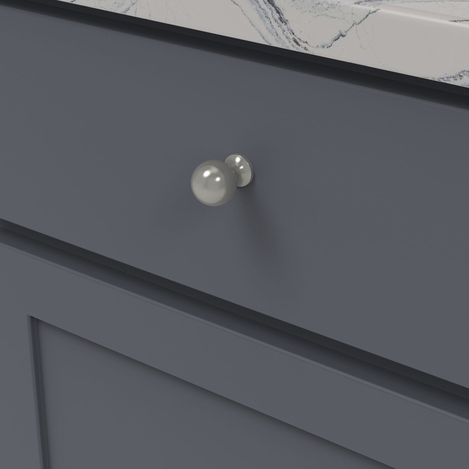 Belwith Keeler 1 Inch Diameter Fuller Round Knob - Stainless Steel