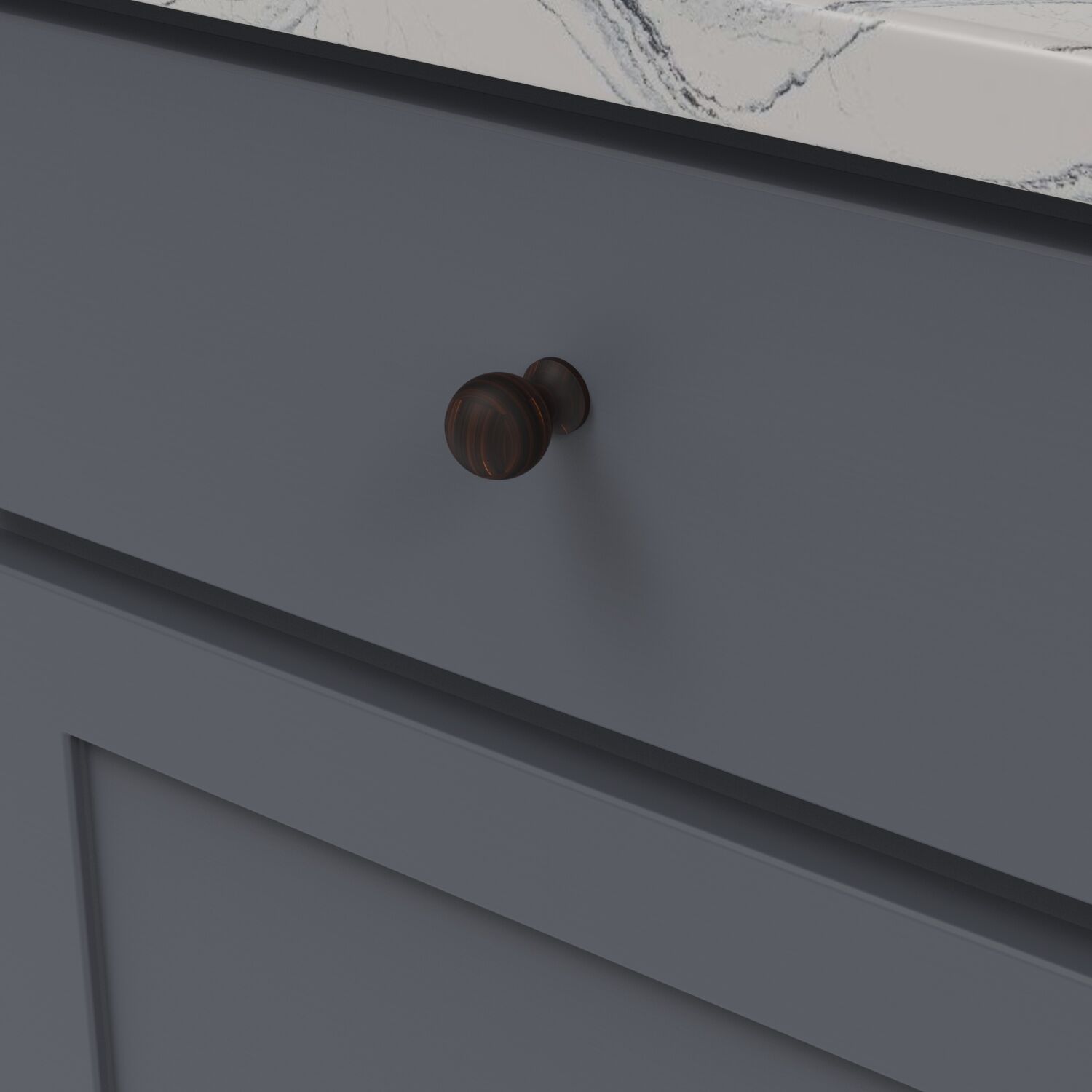 Belwith Keeler 1 Inch Diameter Fuller Round Knob - Vintage Bronze
