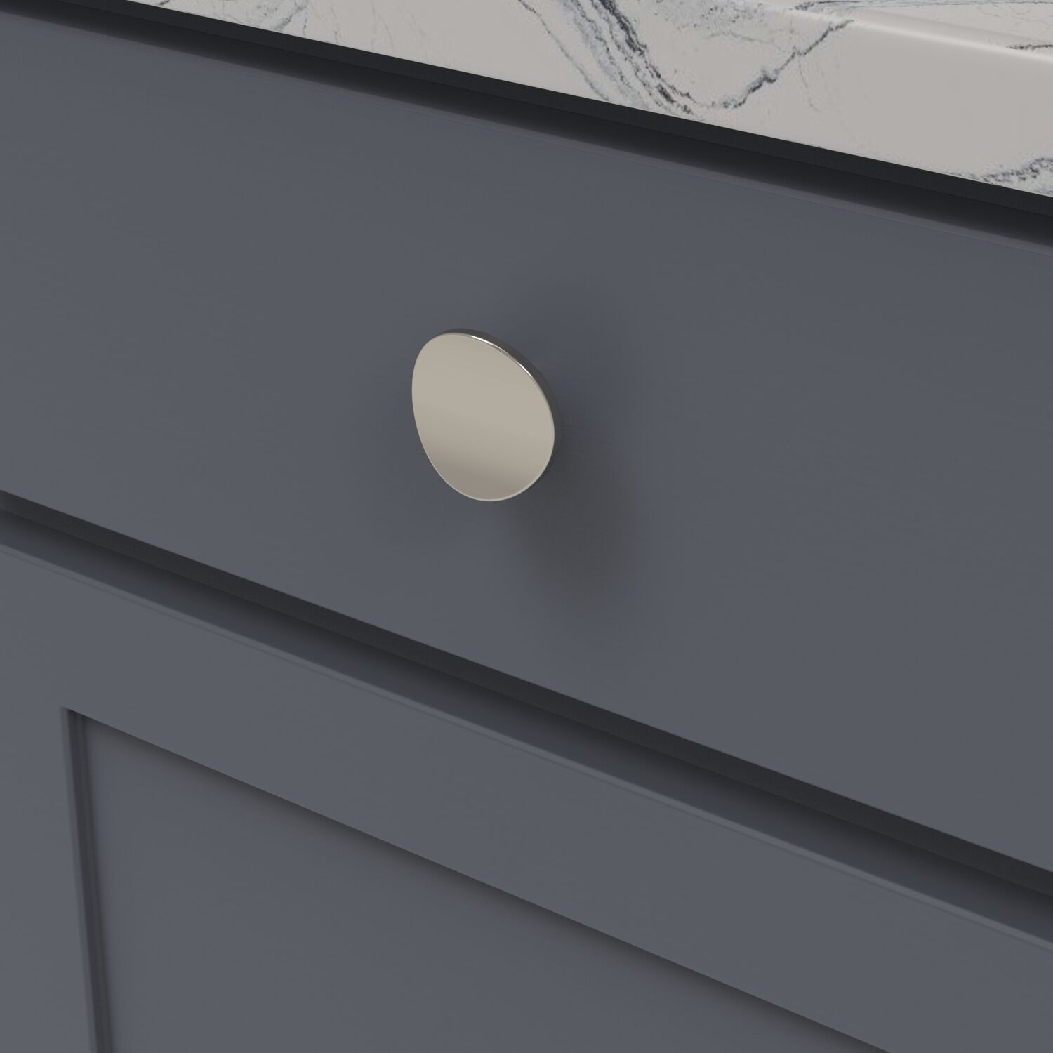 Belwith Keeler 1-3/4 Inch Diameter Vale Round Knob - Polished Nickel