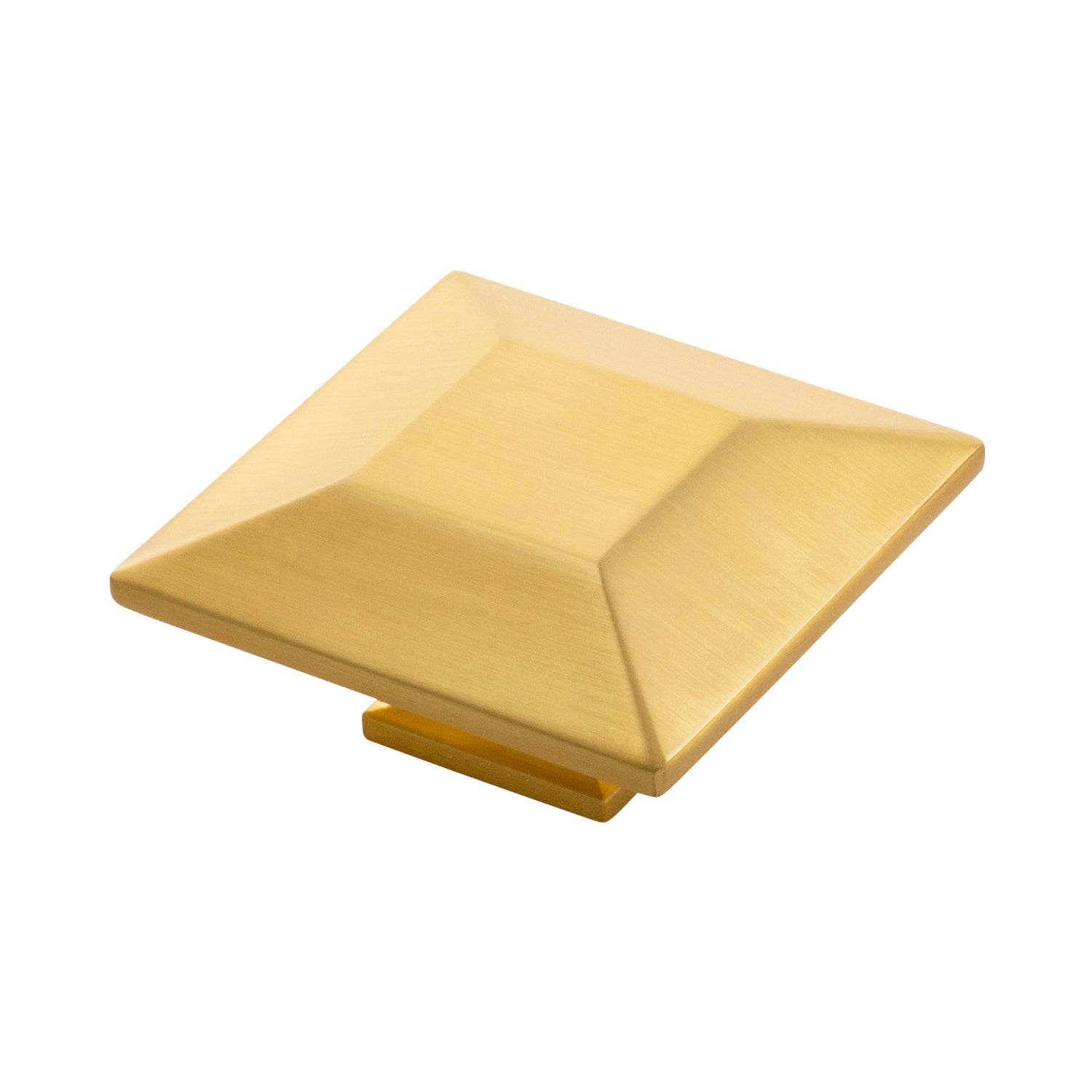 Belwith Keeler 2-3/4 Inch Square Bijou Polly Square Knob - Brushed Golden Brass