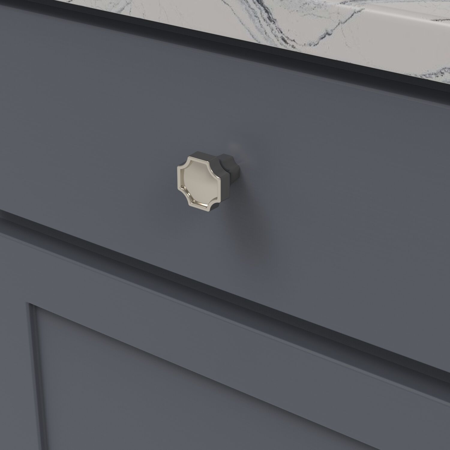 Belwith Keeler 1-1/4 Inch x 1-1/4 Inch Monarch Knob - Polished Nickel
