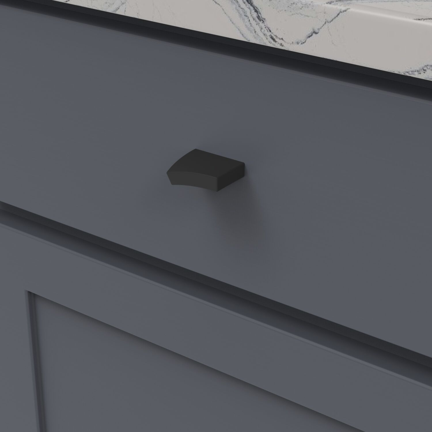 Belwith Keeler 1-7/16 Inch x 9/16 Inch Flex Pinch Knob - Matte Black