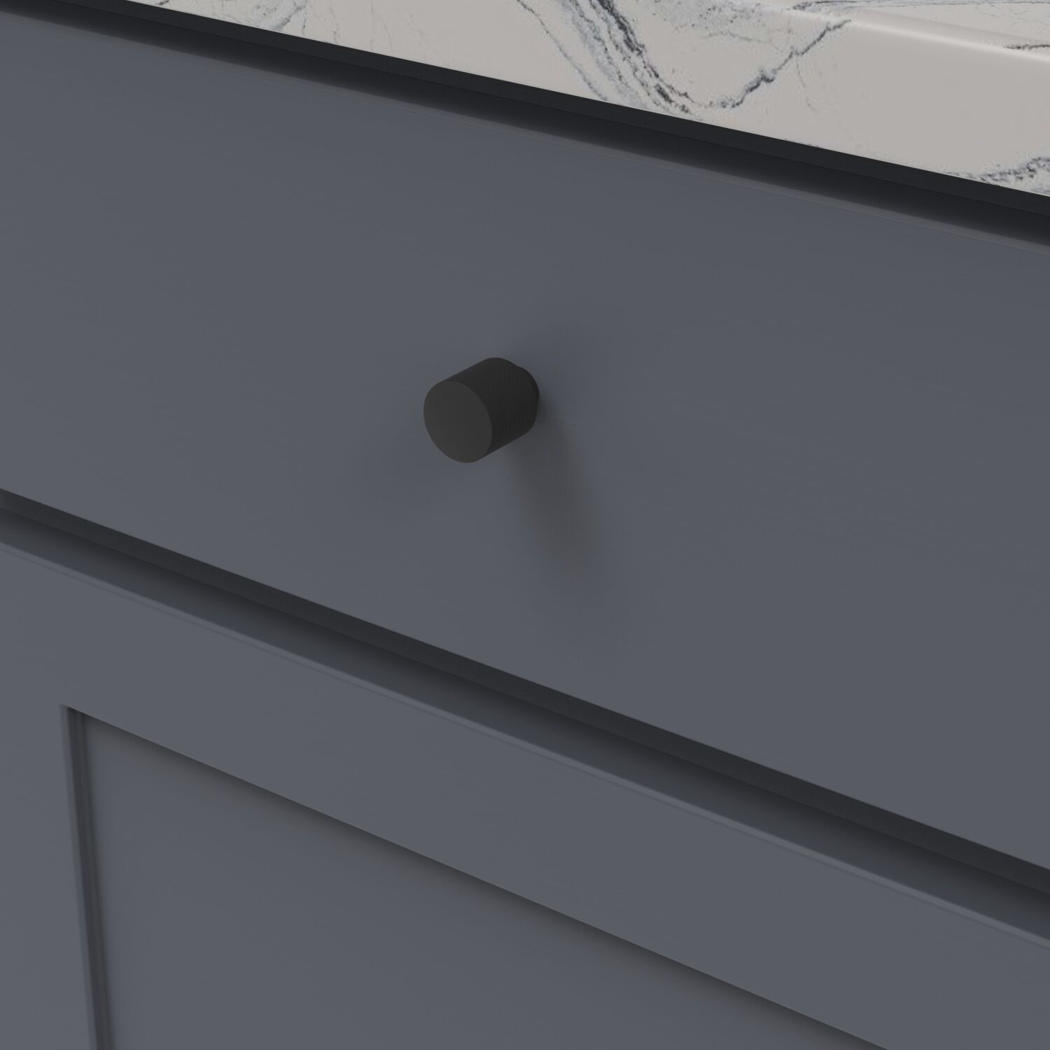 Belwith Keeler 7/8 Inch Diameter Verge Round Knob - Matte Black