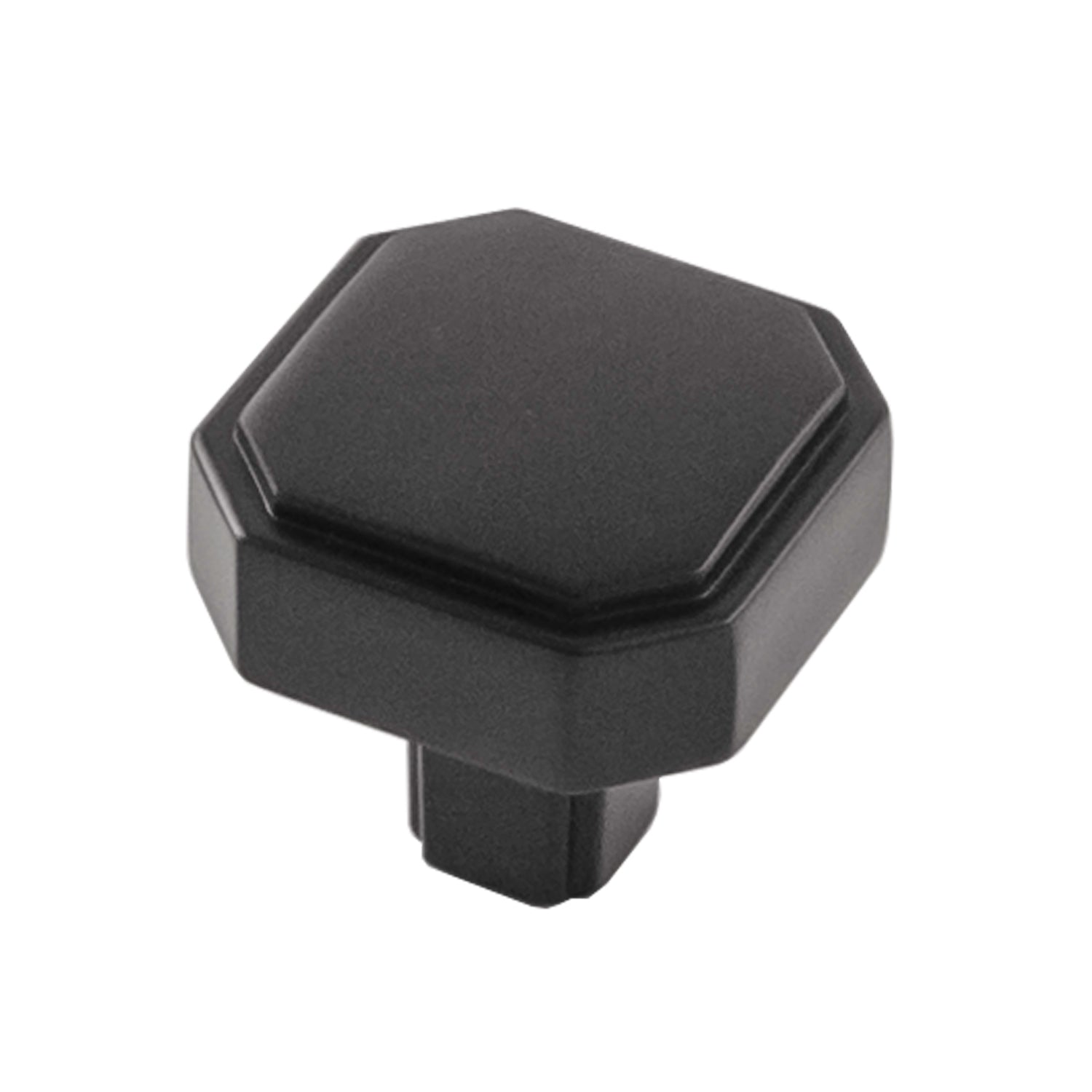 Belwith Keeler 1-5/16 Inch x 1-5/16 Inch Monroe Square Knob - Matte Black