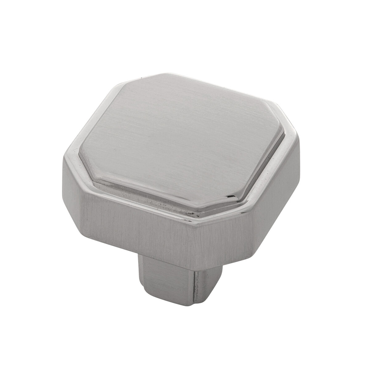 Belwith Keeler 1-5/16 Inch x 1-5/16 Inch Monroe Square Knob - Satin Nickel