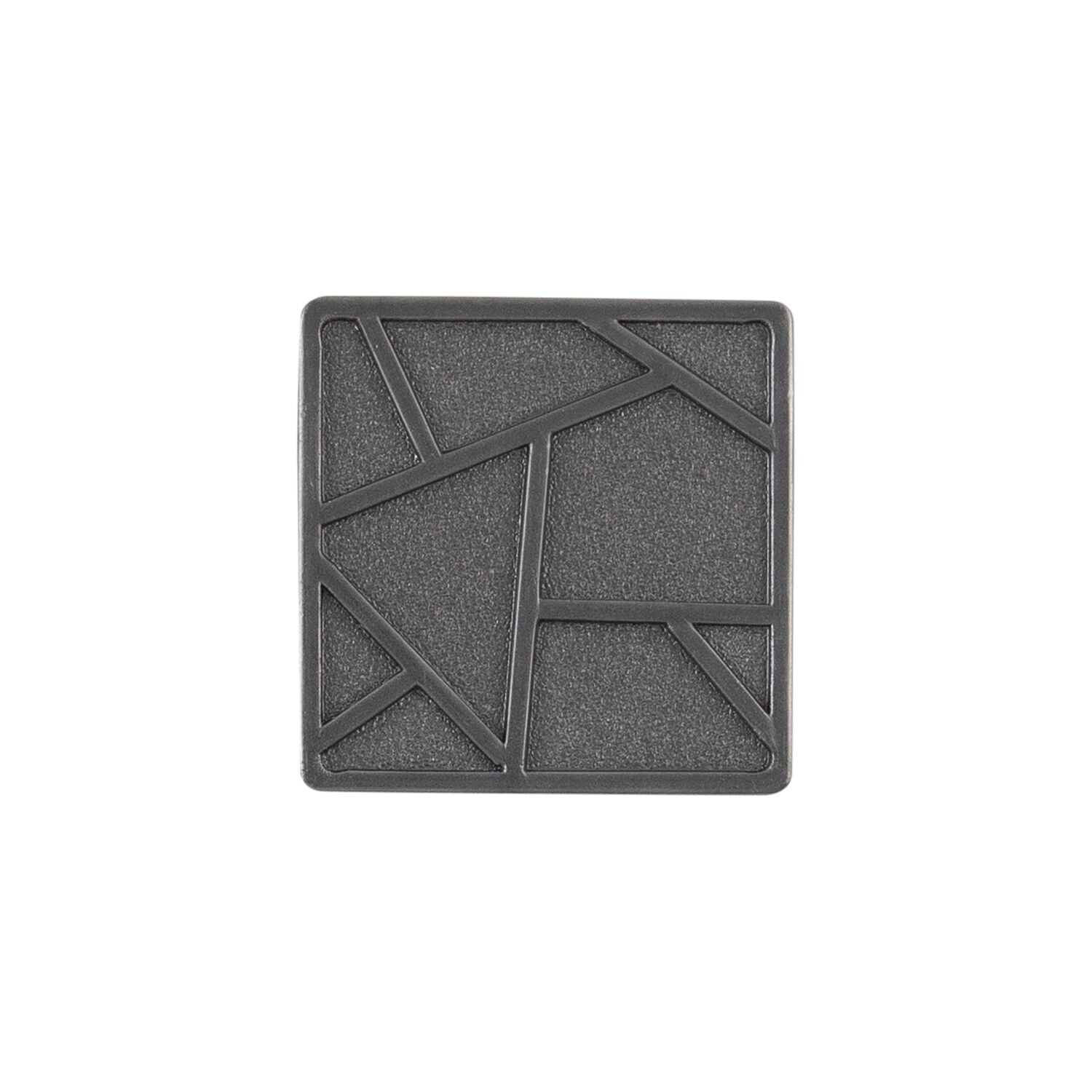 Belwith Keeler 1-3/8 Inch Square Cullet Square Knob - Black Mist