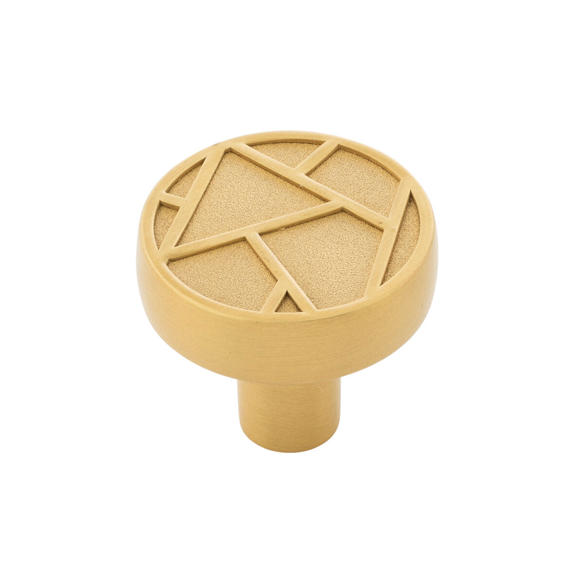 Belwith Keeler 1-3/8 Inch Diameter Cullet Round Knob - Brushed Golden Brass