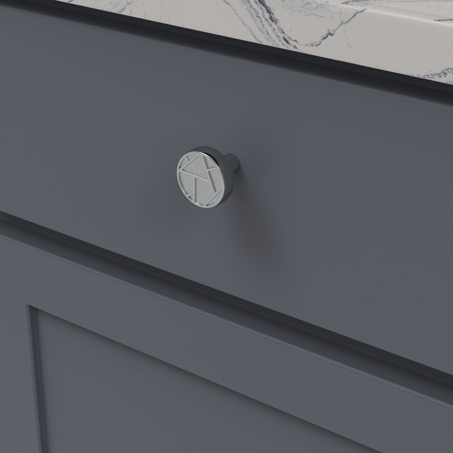 Belwith Keeler 1-3/8 Inch Diameter Cullet Round Knob - Chrome