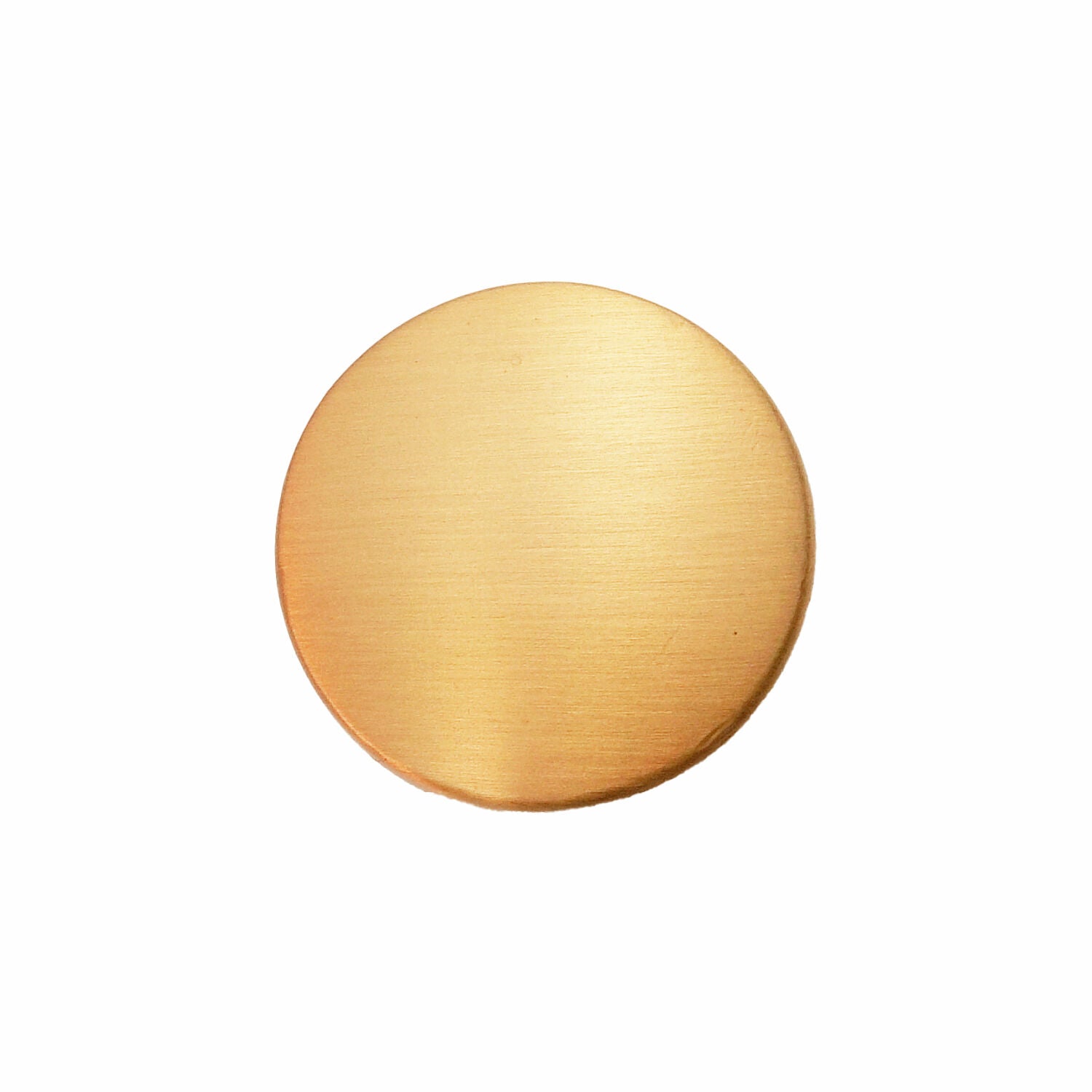 Belwith Keeler 1-3/8 Inch Diameter Flare Round Knob - Brushed Golden Brass