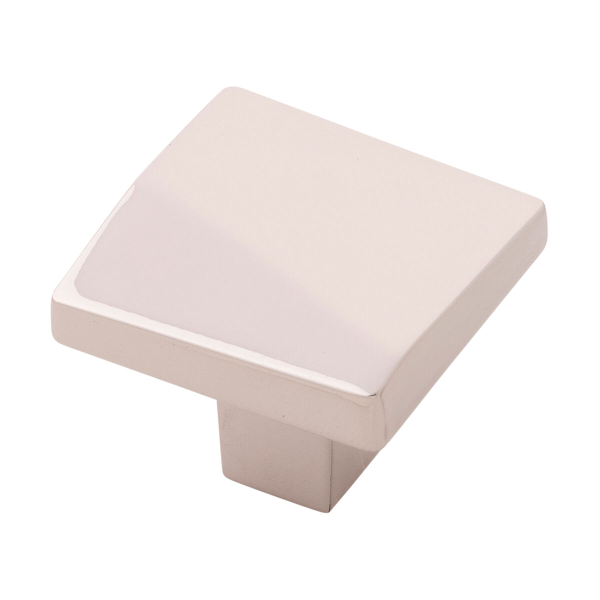 Belwith Keeler 1-3/8 Inch Square Veer Square Knob - Polished Nickel