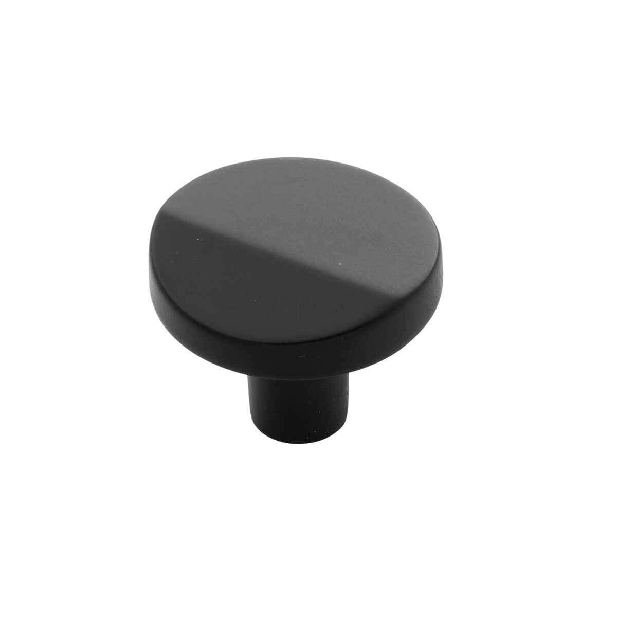 Belwith Keeler 1-3/8 Inch Diameter Veer Round Knob - Matte Black