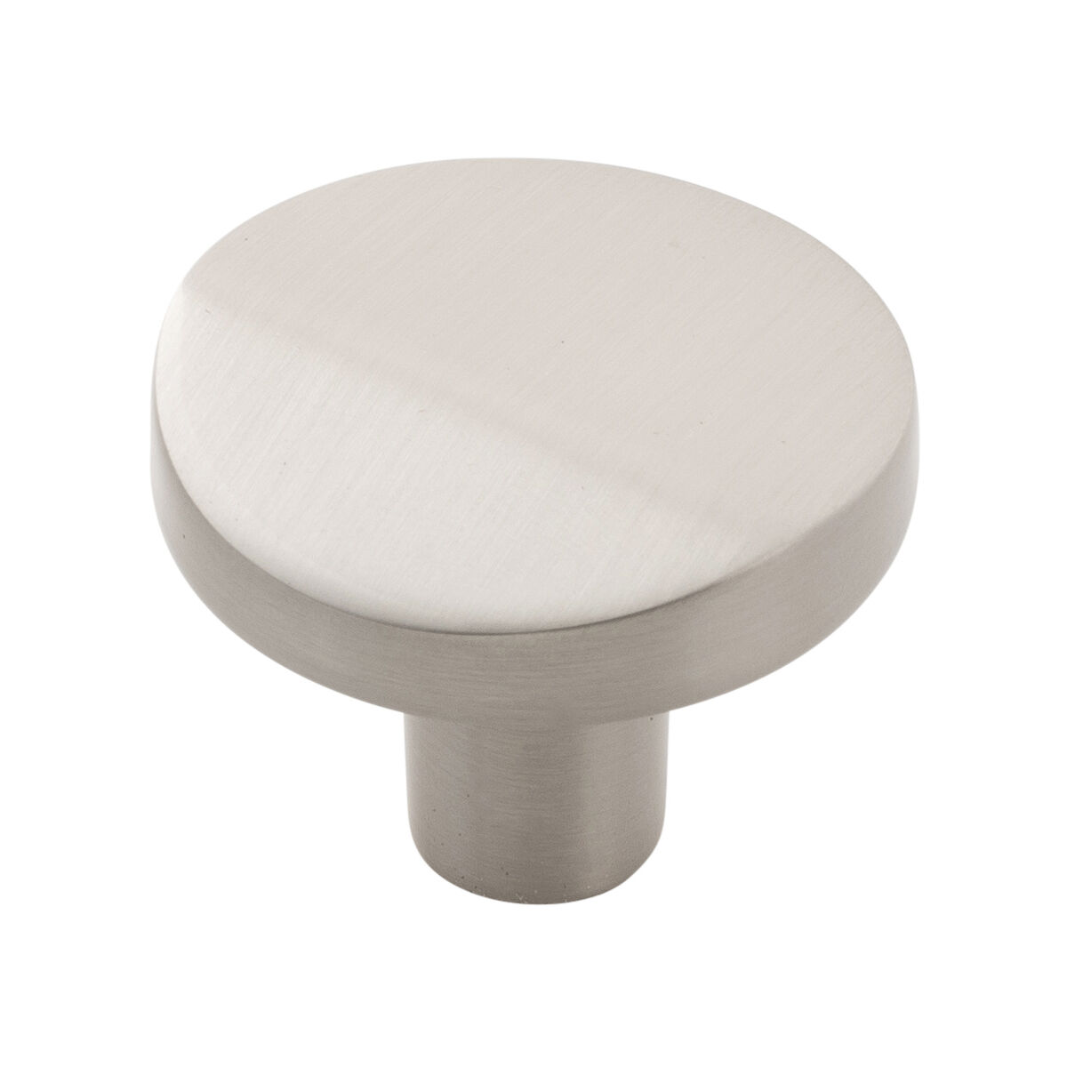 Belwith Keeler 1-3/8 Inch Diameter Veer Round Knob - Satin Nickel