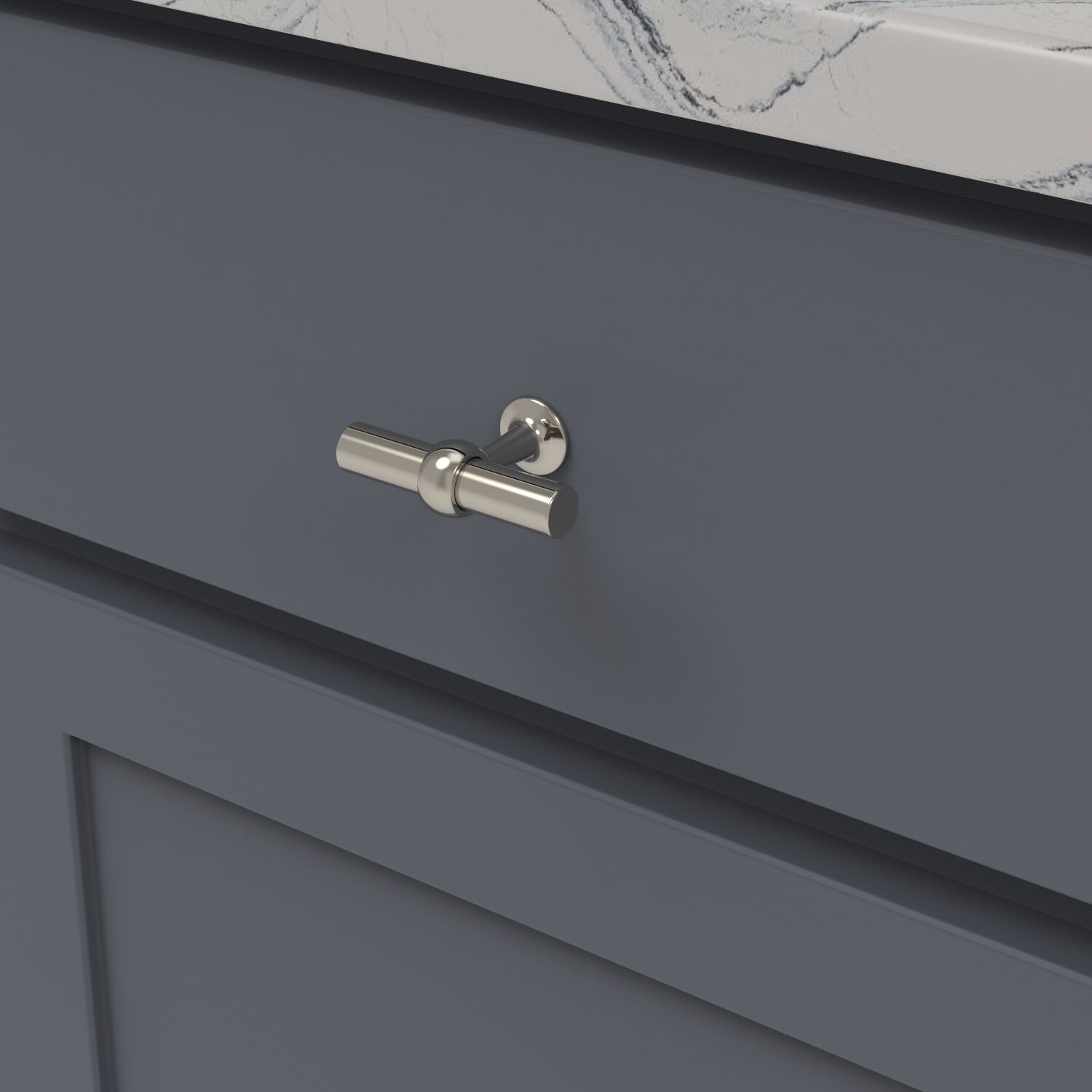 Belwith Keeler 2-1/2 Inch X 13/16 Inch Ostia T-Knob - Polished Nickel