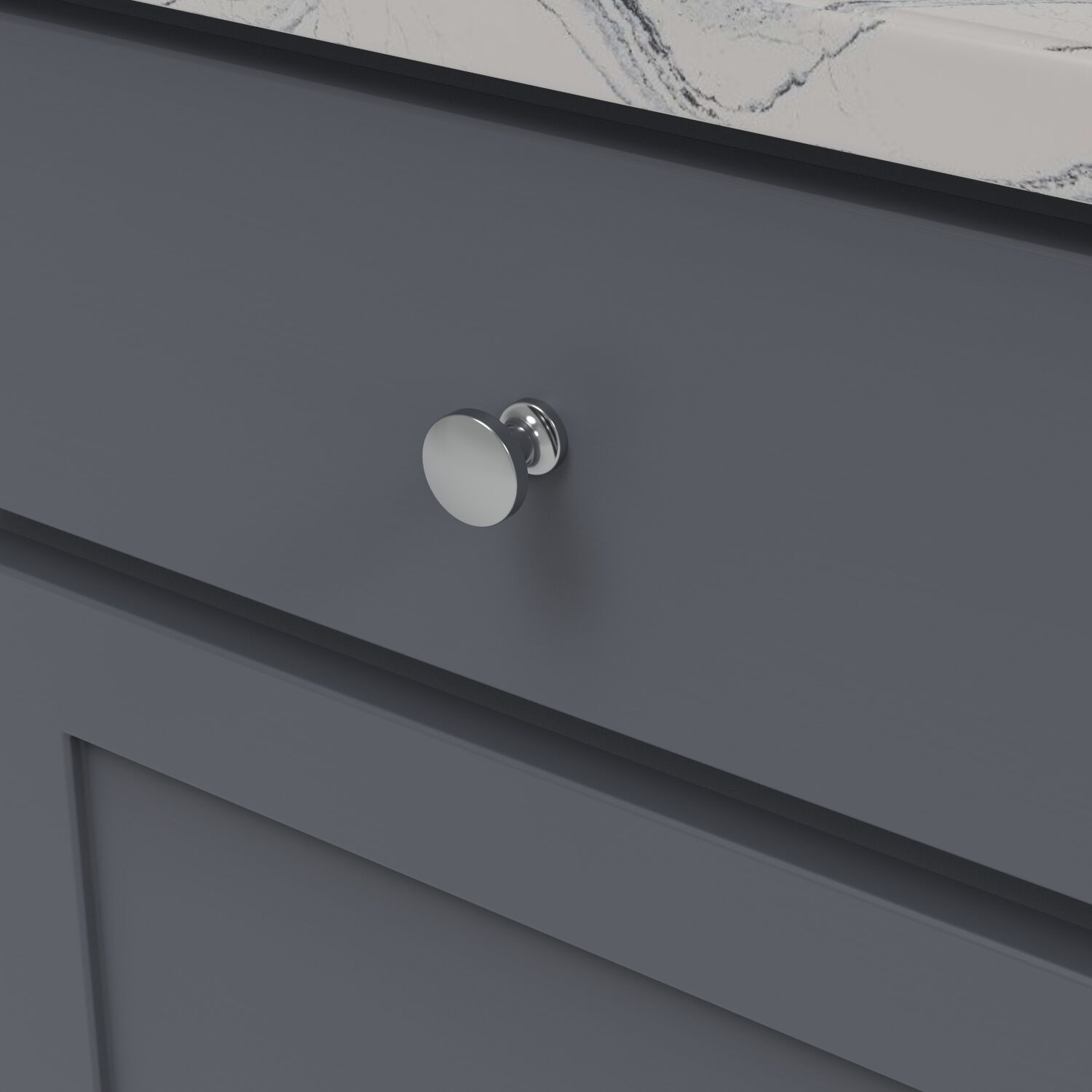 Belwith Keeler 1-1/8 Inch Diameter Flare Round Knob - Chrome