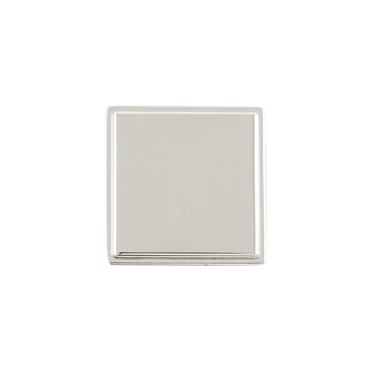 Belwith Keeler 1-1/8 Inch Square Brownstone Square Knob - Polished Nickel