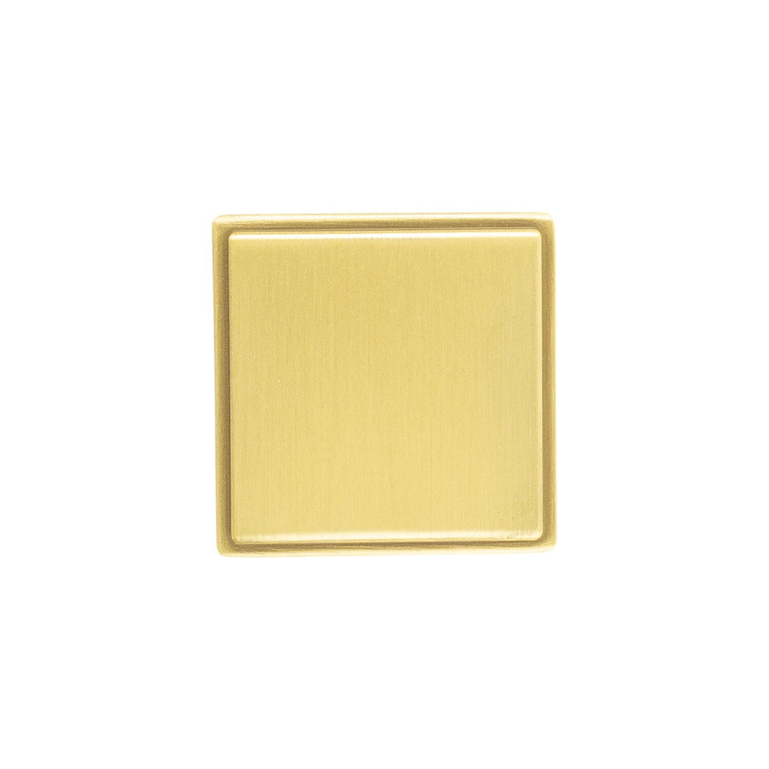 Belwith Keeler 1-1/8 Inch Square Brownstone Square Knob - Brushed Golden Brass