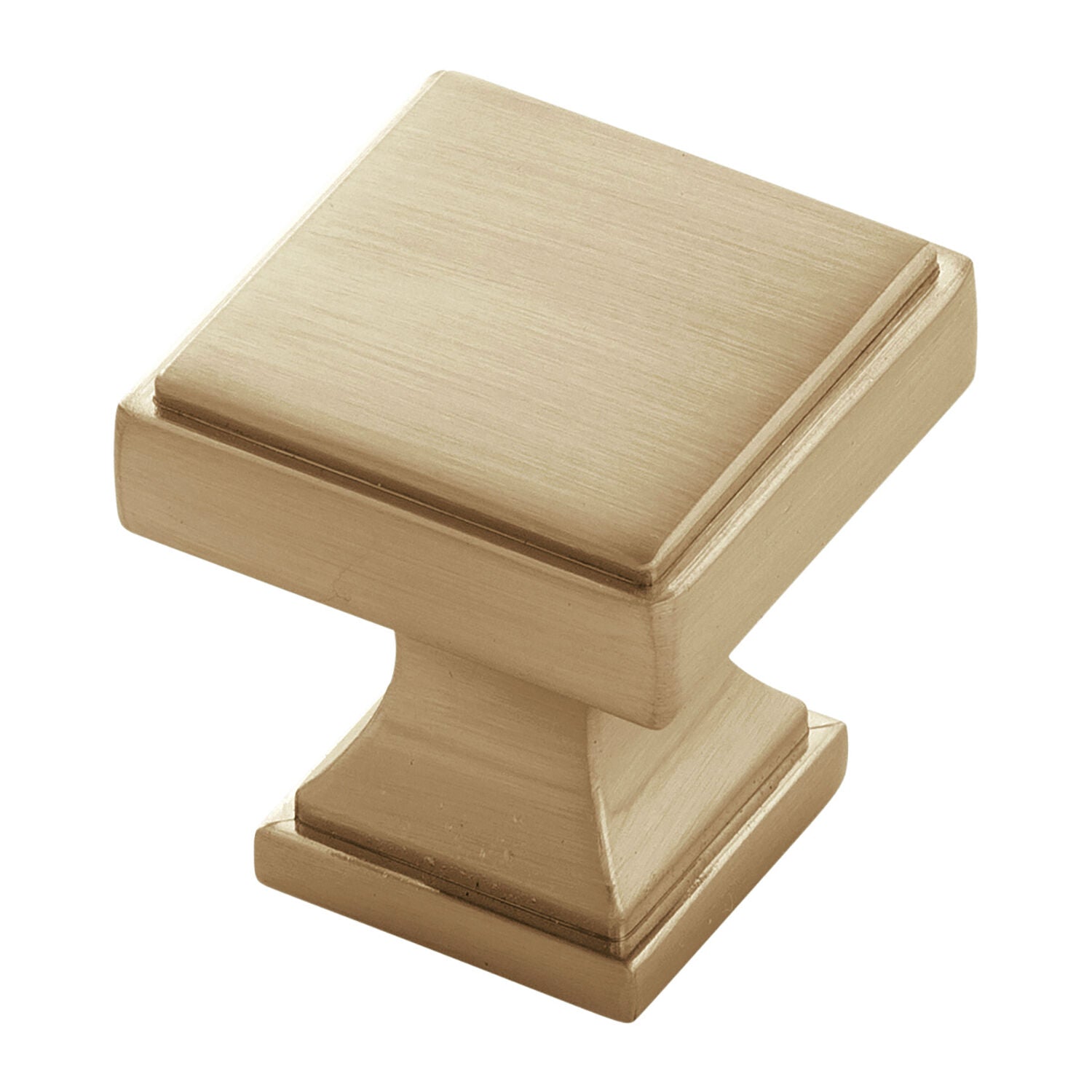 Belwith Keeler 1-1/8 Inch Square Brownstone Square Knob - Champagne Bronze