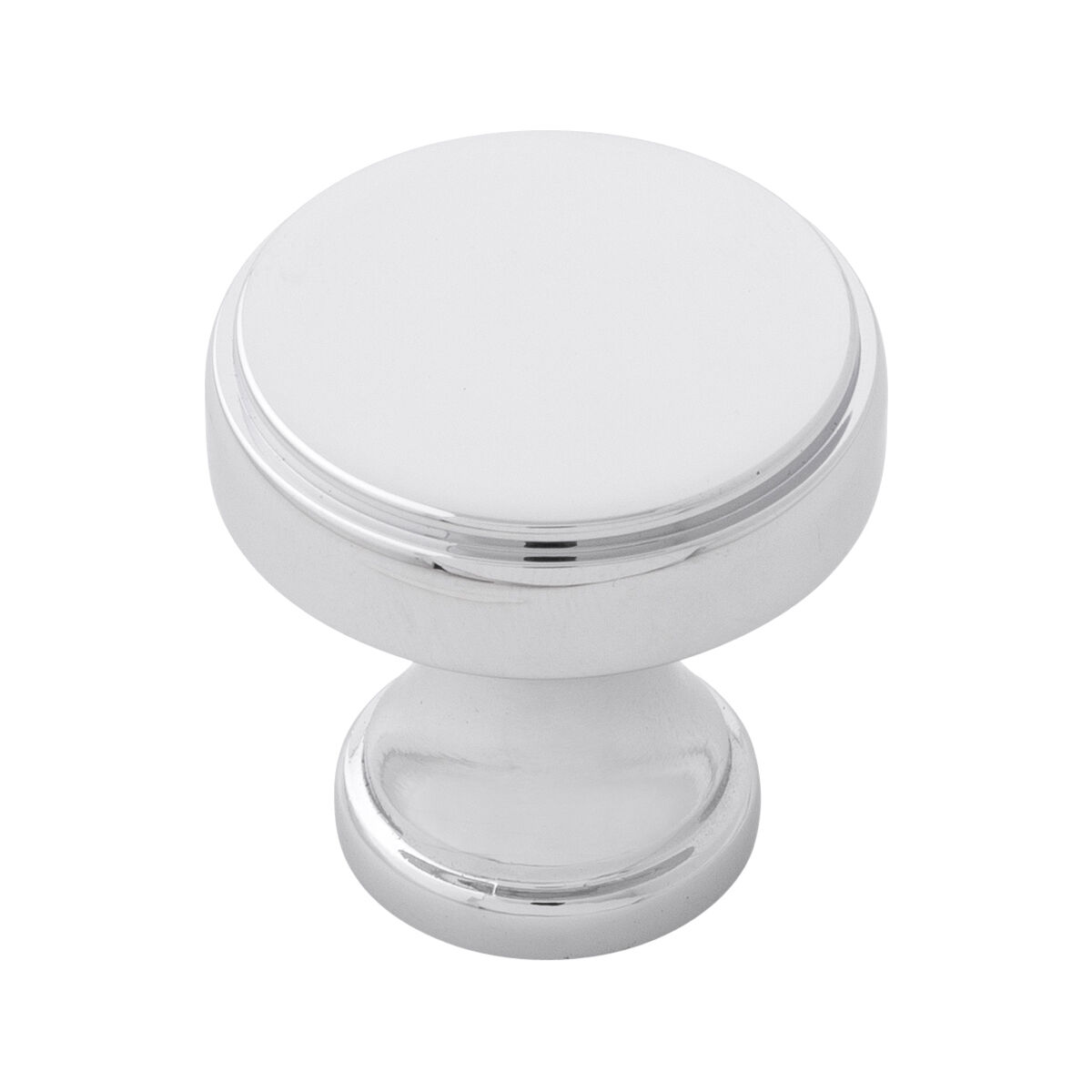 Belwith Keeler 1-1/4 Inch Diameter Brownstone Round Knob - Chrome