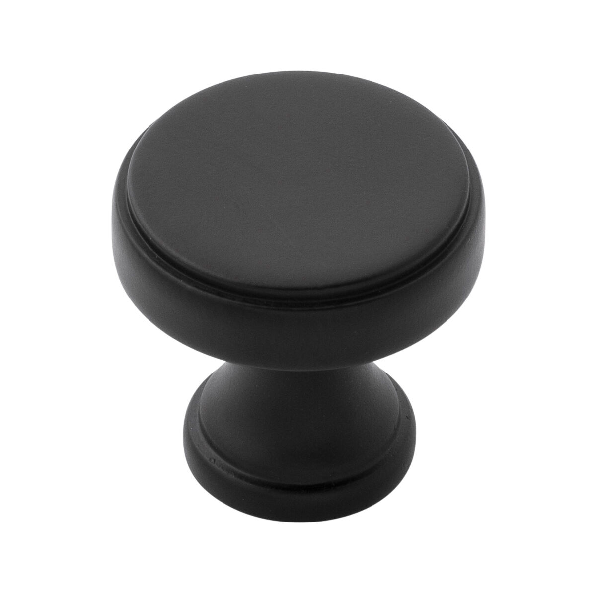 Belwith Keeler 1-1/4 Inch Diameter Brownstone Round Knob - Matte Black