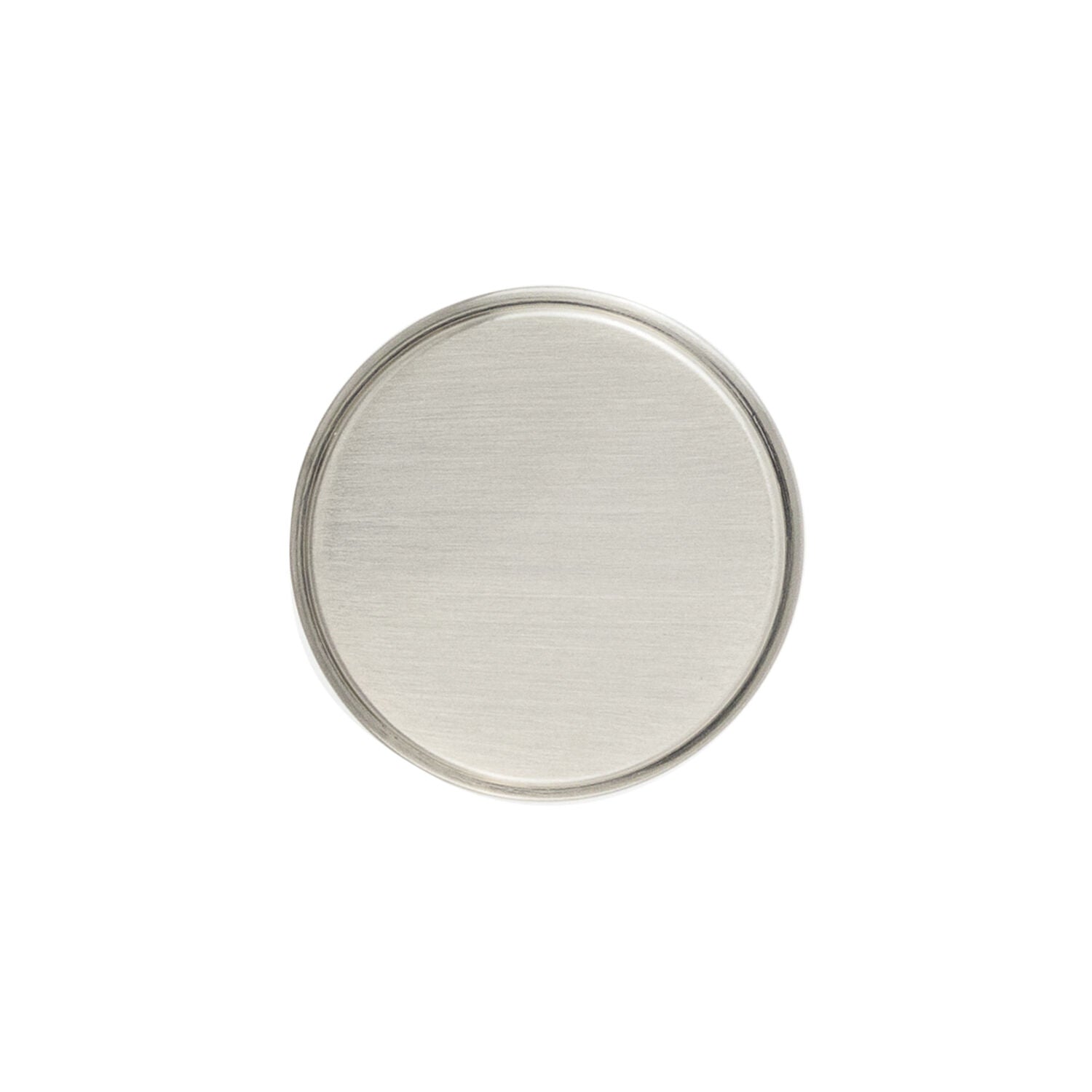 Belwith Keeler 1-1/4 Inch Diameter Brownstone Round Knob - Satin Nickel