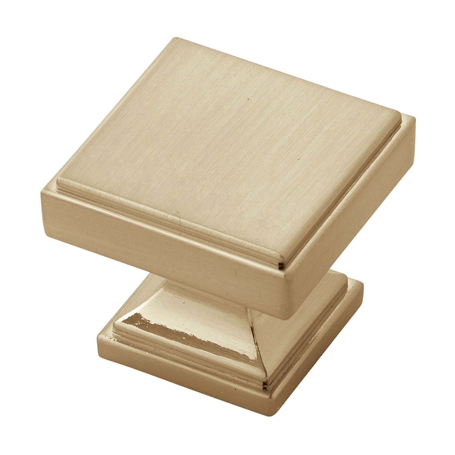 Belwith Keeler 1-3/8 Inch Square Brownstone Square Knob - Champagne Bronze