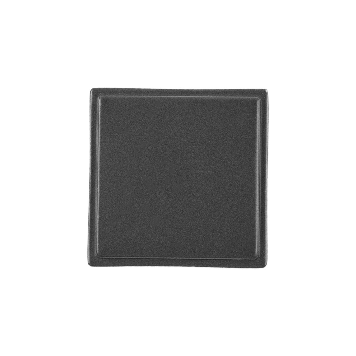 Belwith Keeler 1-3/8 Inch Square Brownstone Square Knob - Matte Black