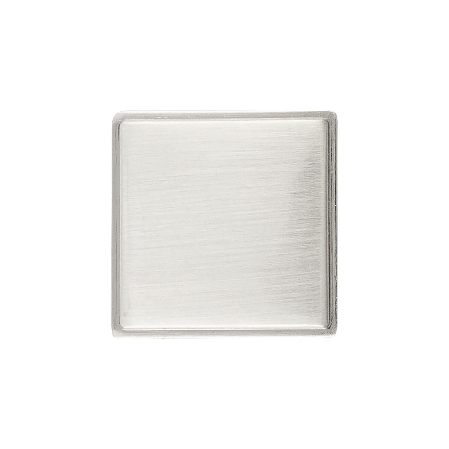 Belwith Keeler 1-3/8 Inch Square Brownstone Square Knob - Satin Nickel