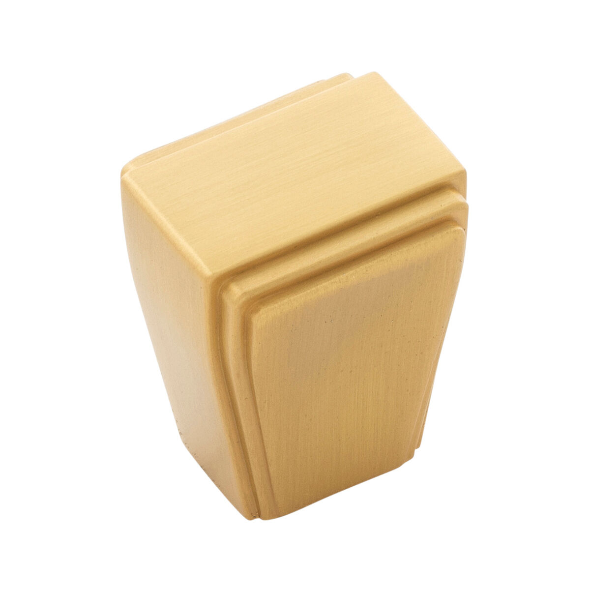 Belwith Keeler 1 Inch x 7/8 Inch Belleclaire Conical Knob - Brushed Golden Brass